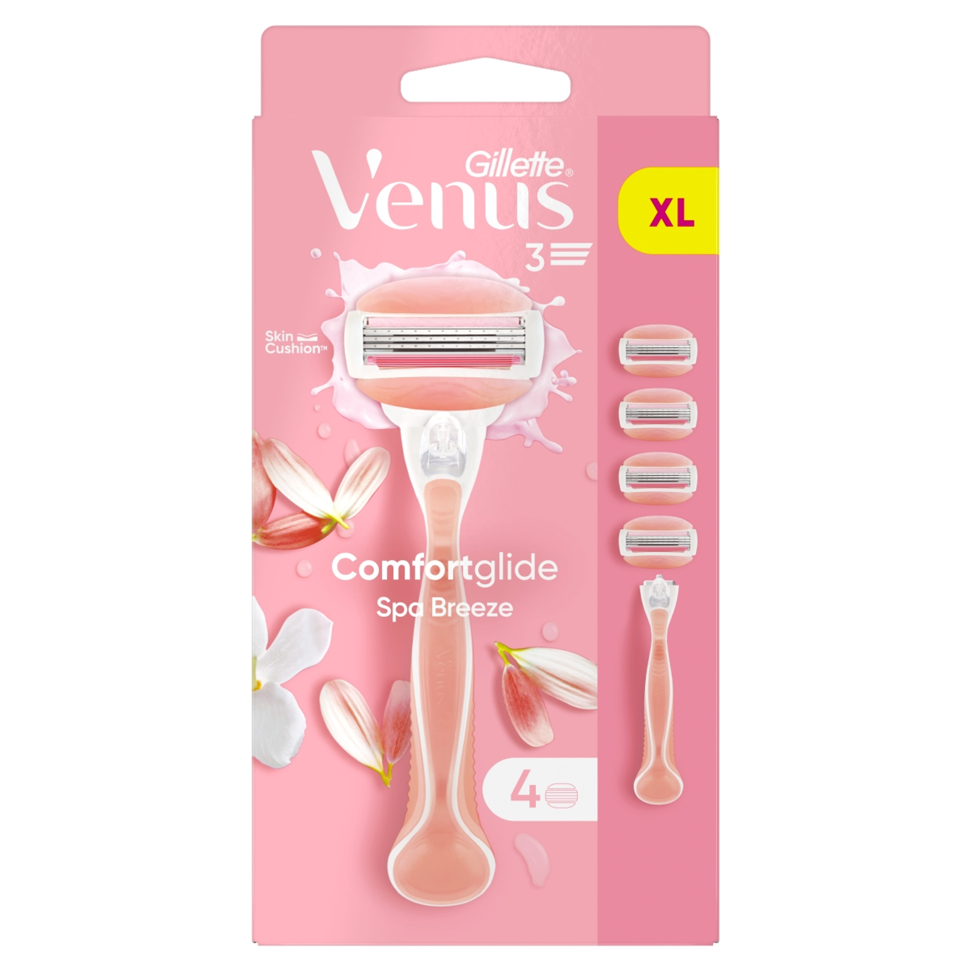Gillette Venus ComfortGlide Spa Breeze borotvakészülék 3 pengés + 4 borotvabetét - 1 db