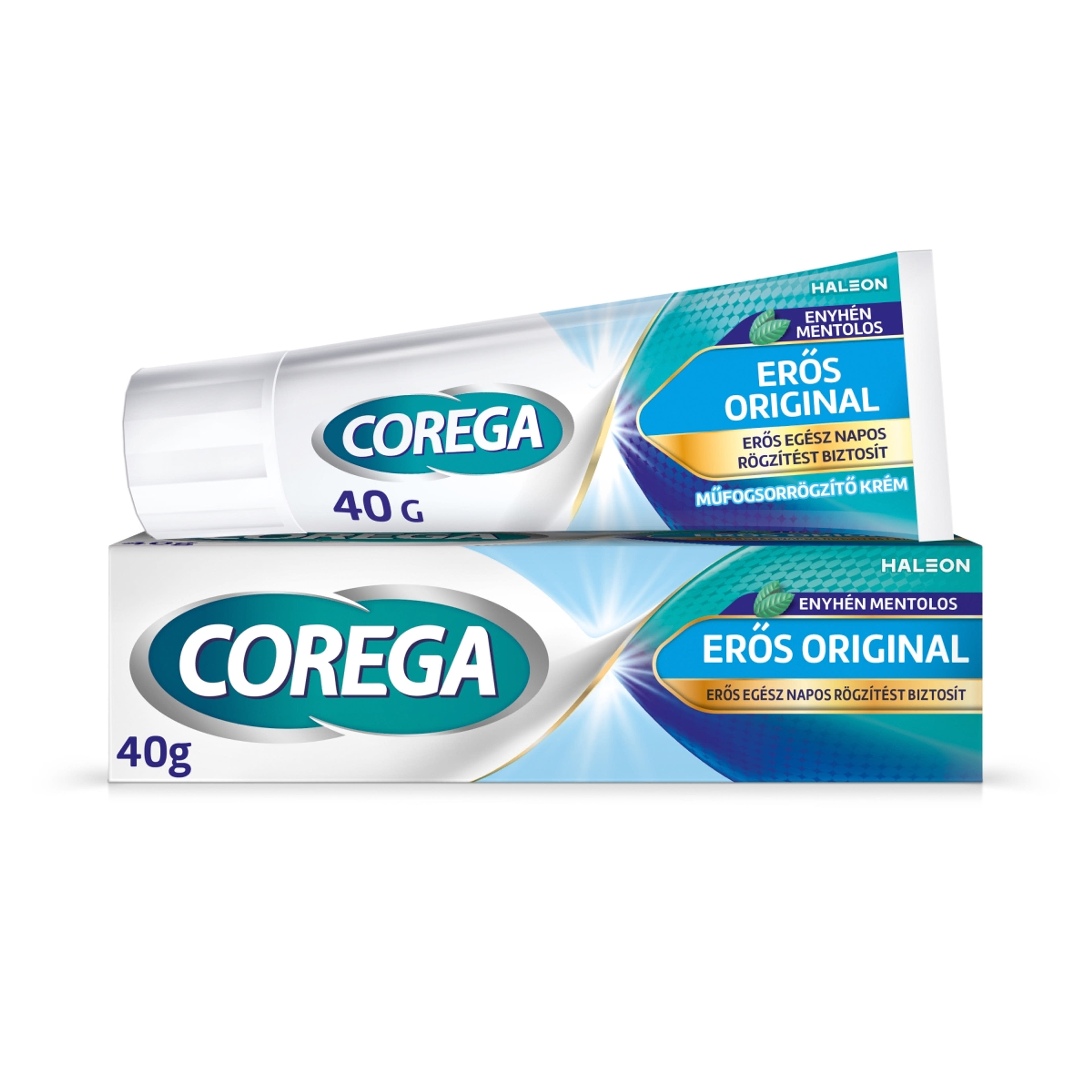 Corega Erős Rögzítés mentolos műfogsorrögzítő krém - 40 g-2