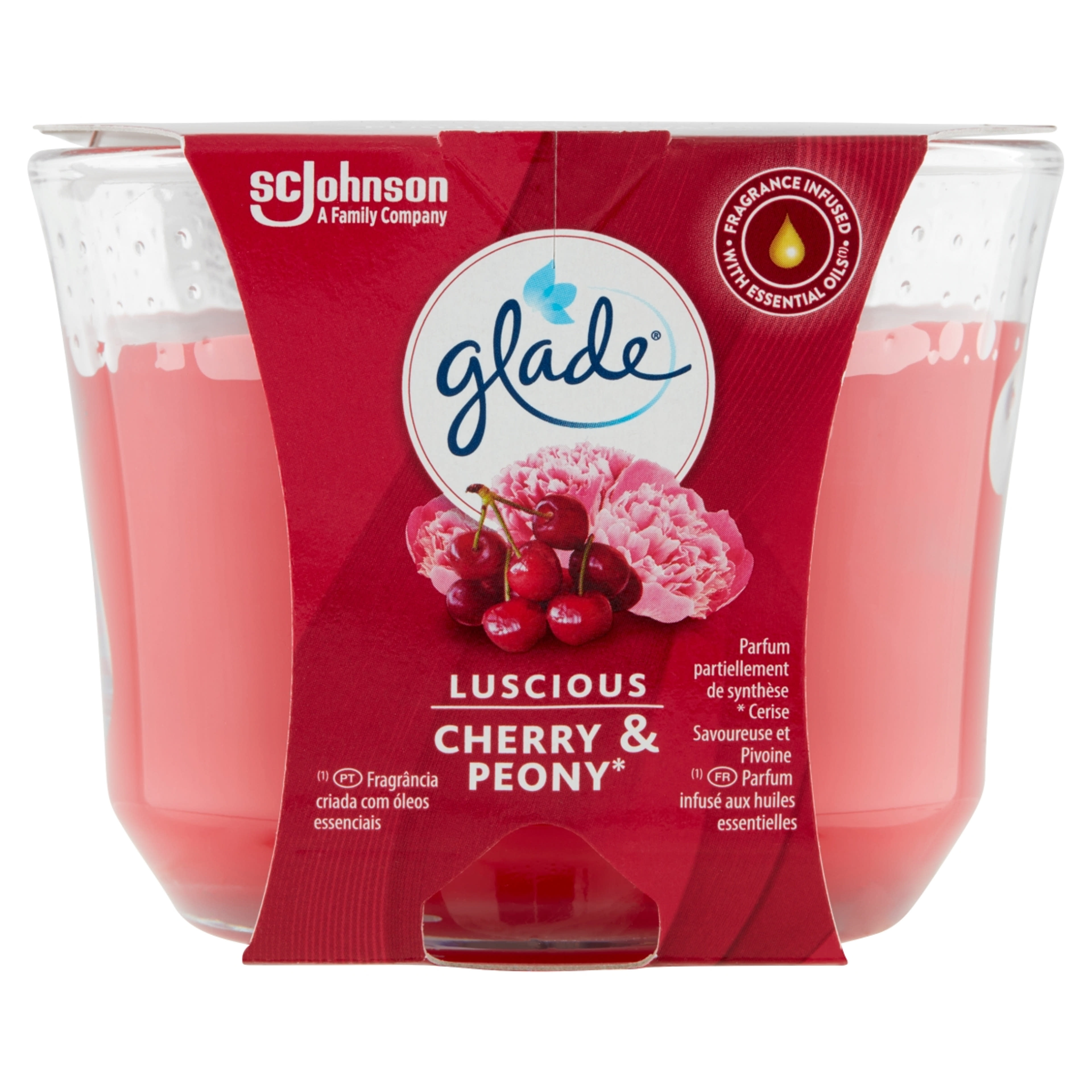 Glade Luscious Cherry & Peony óriás illatgyertya - 224 g