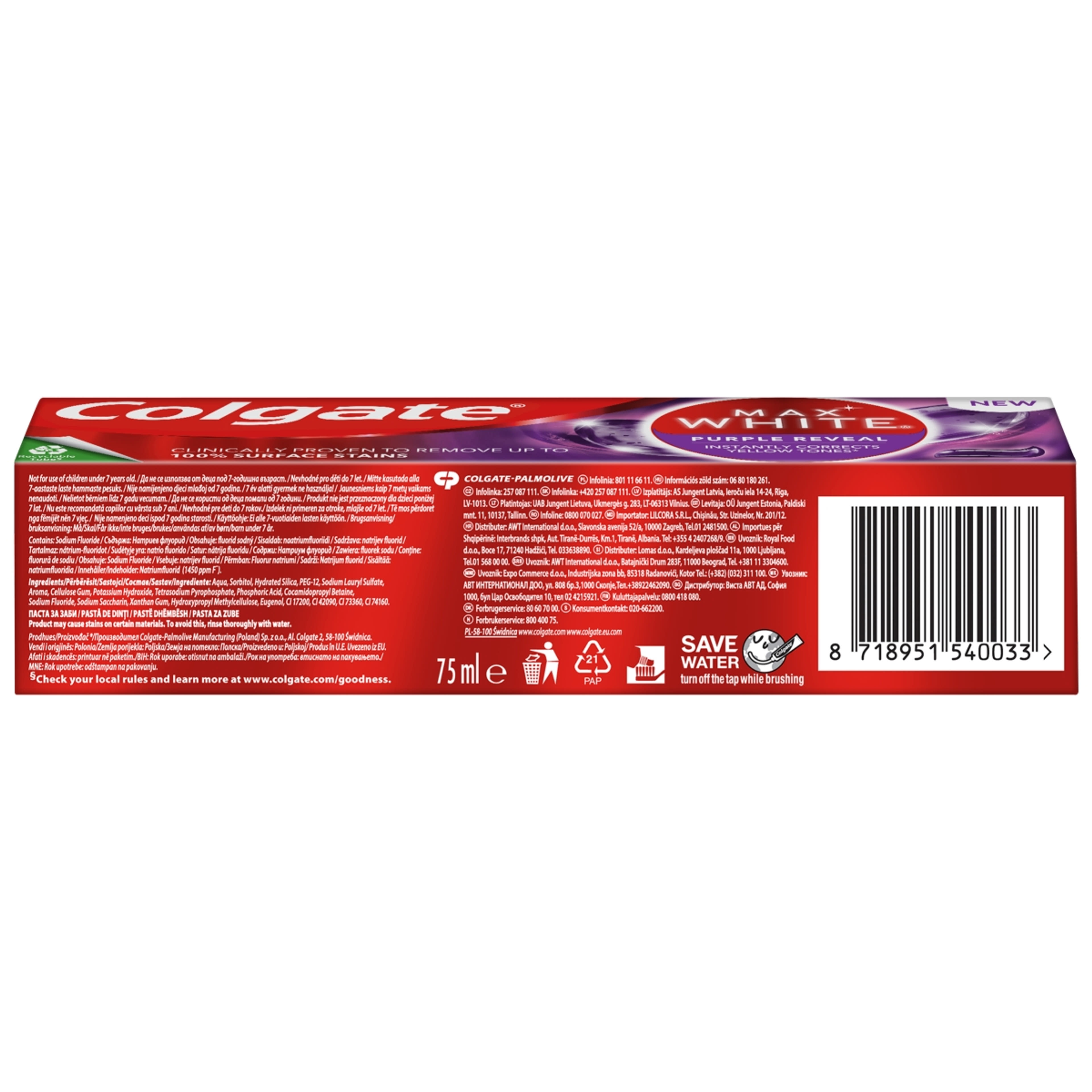 Colgate Max White Purple Reveal fogfehérítő fogkrém - 75 ml-4