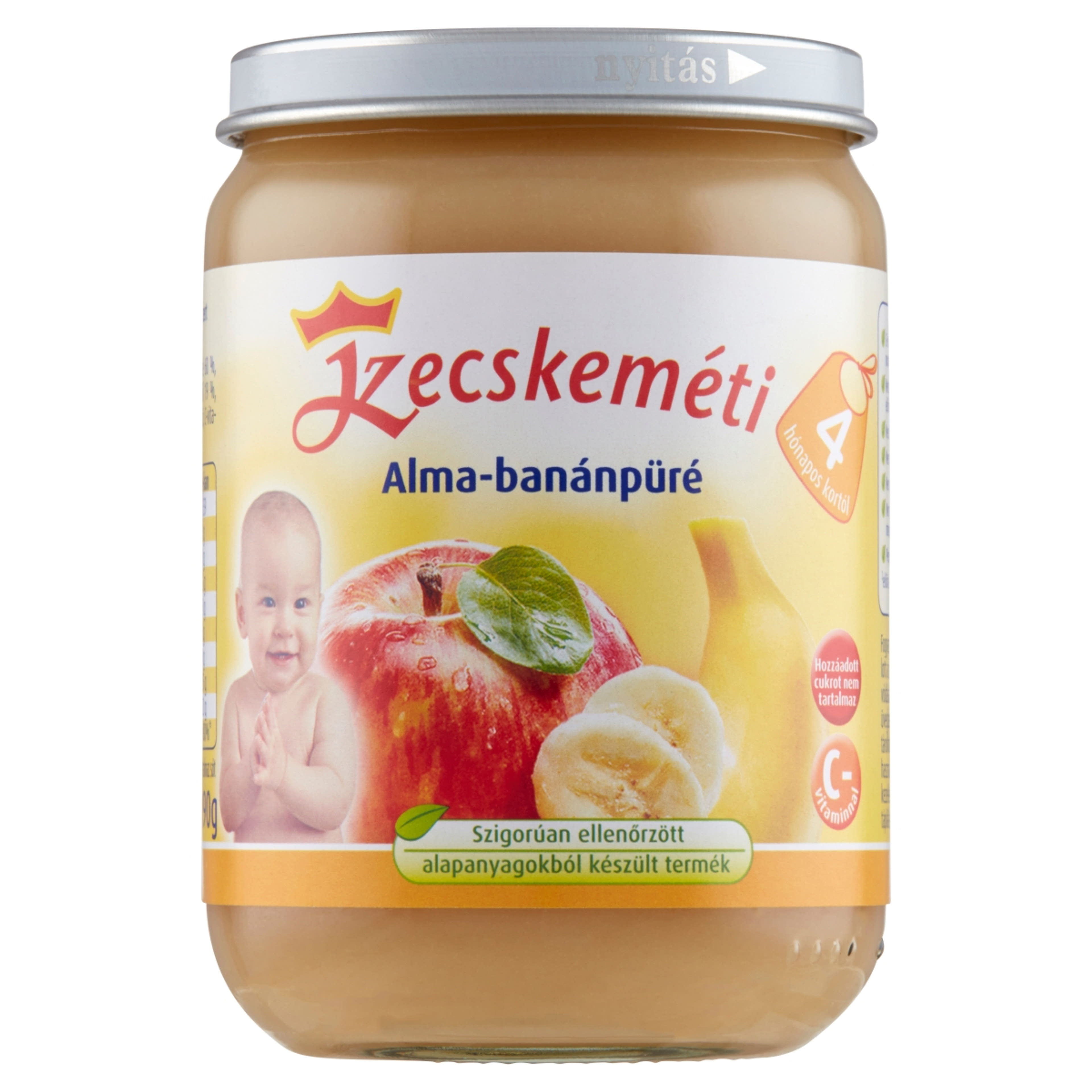 Kecskeméti Bébiétel Alma Banánpüré Ízesítéssel 4 Hónapos Kortól - 190 g