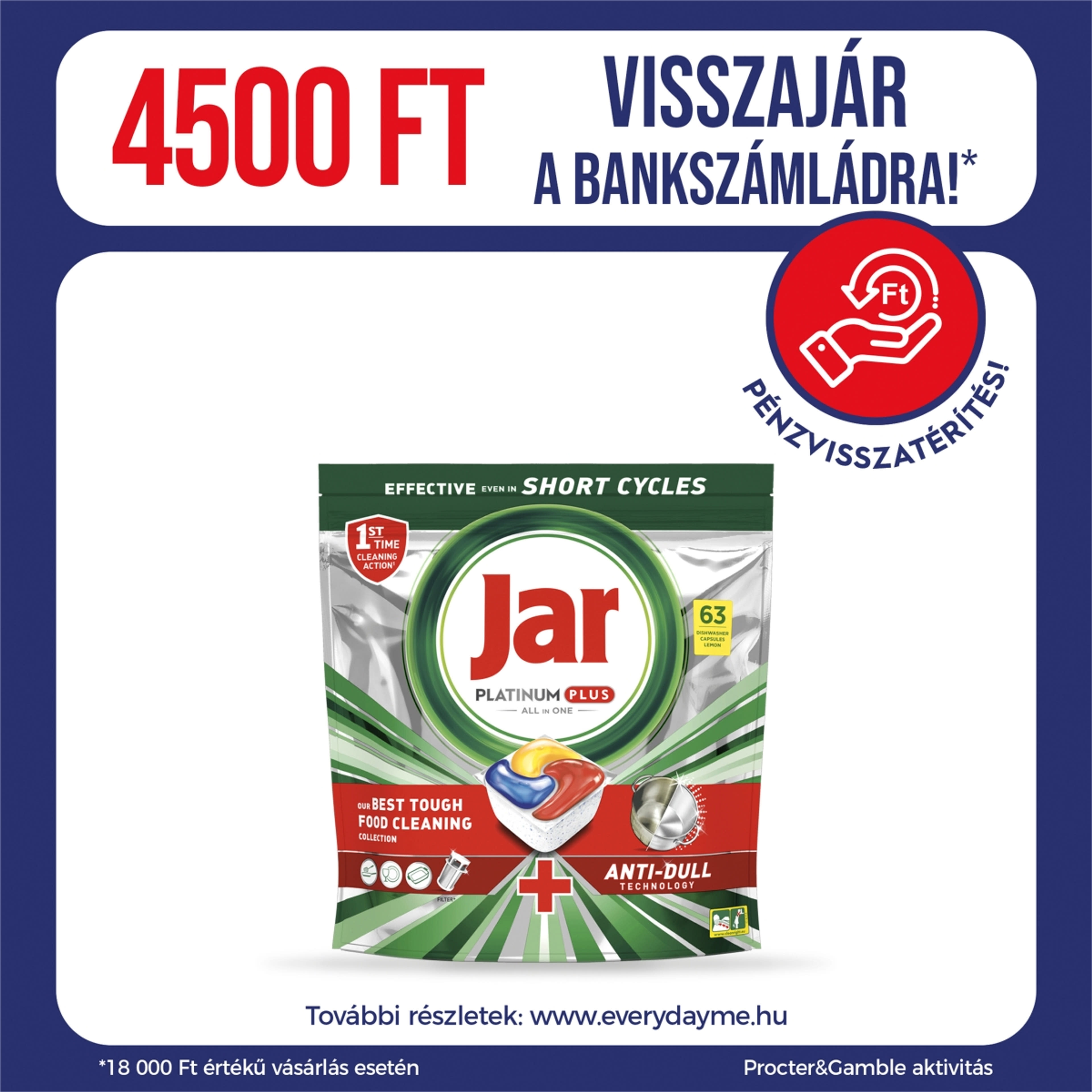 Jar Platinum Plus Lemon All In One mosogatókapszula - 63 db-1