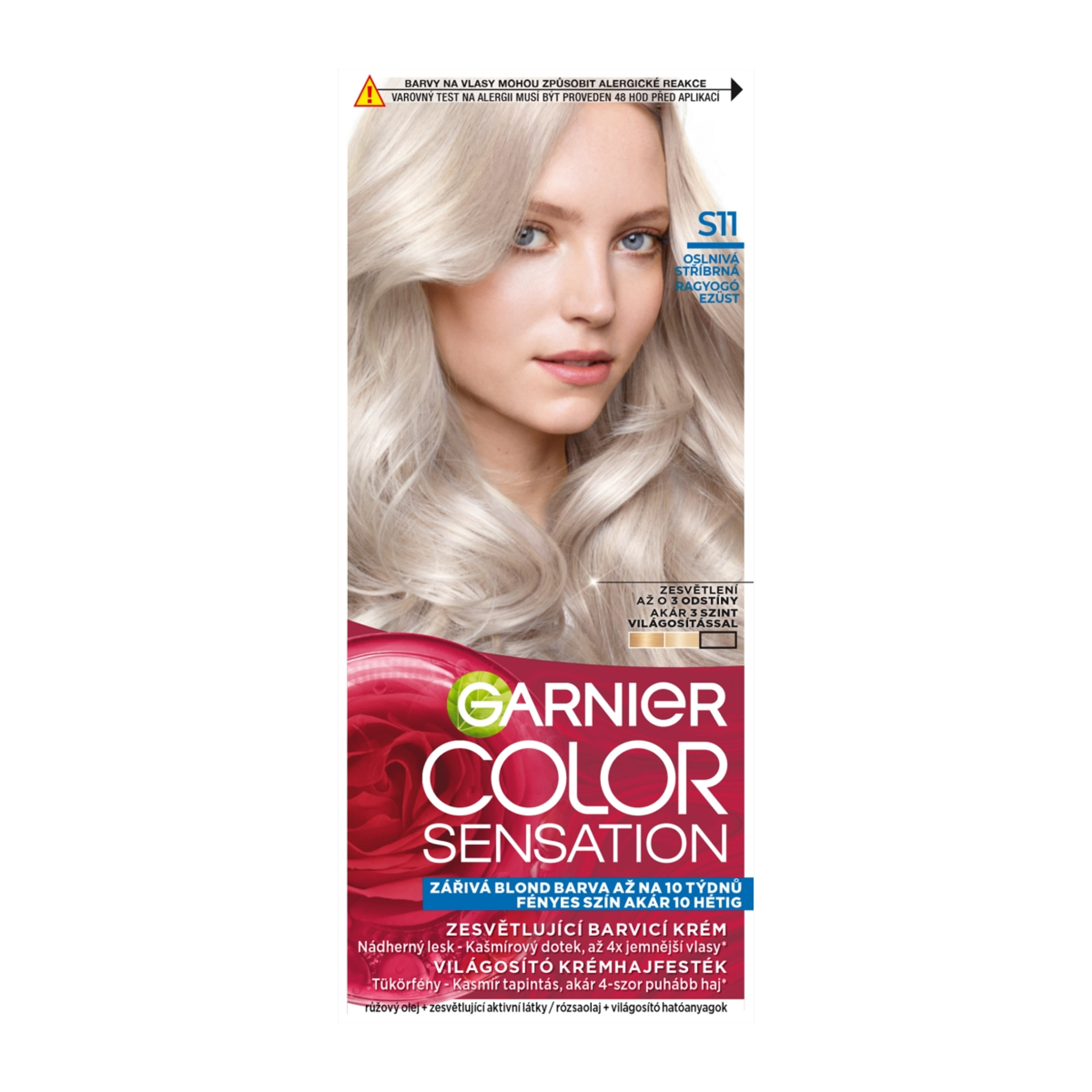 Garnier Color Sensation tartós hajfesték /S11 ragyogó ezüst - 110 ml