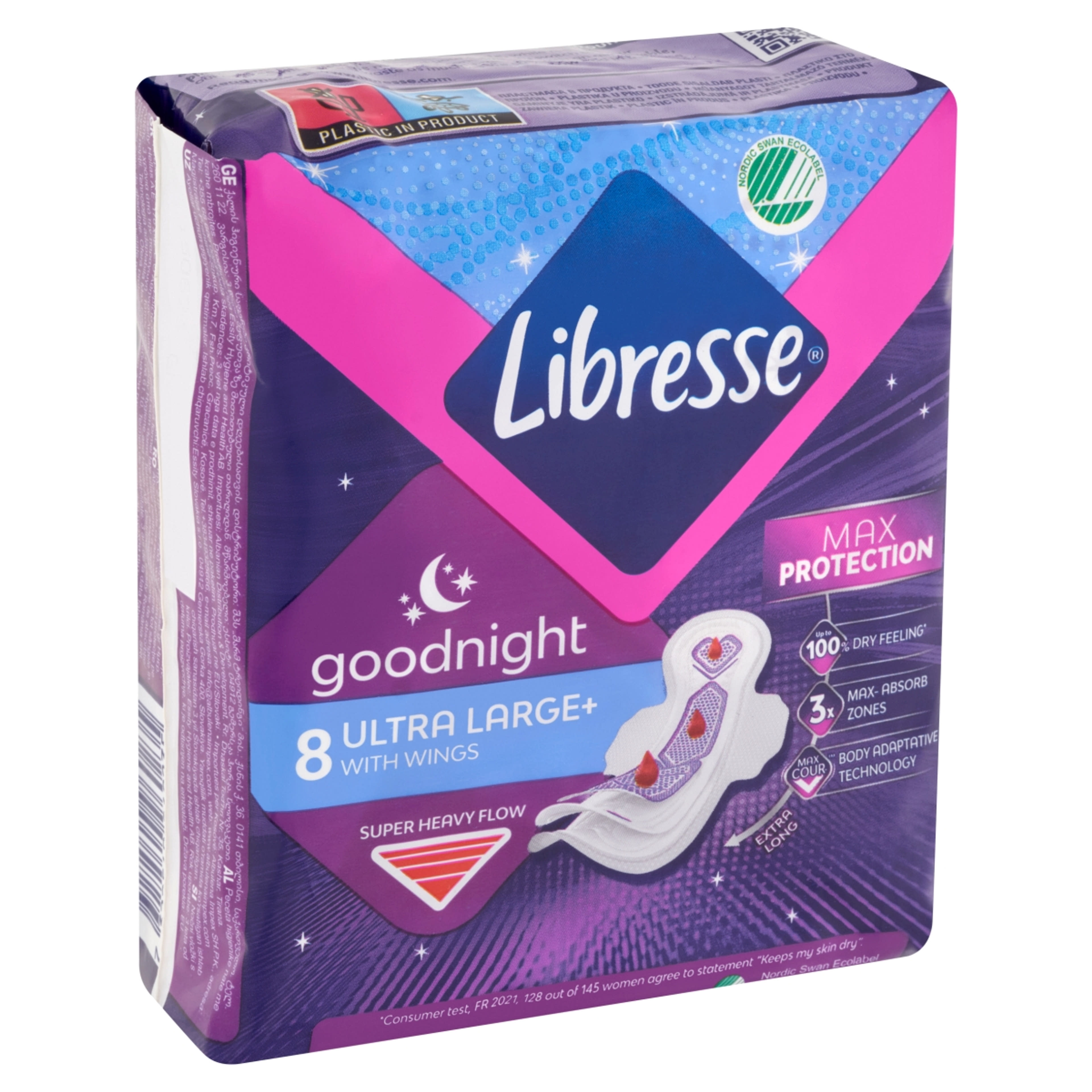 Libresse Ultra Goodnight Large Wings egészségügyi betét - 8 db-2
