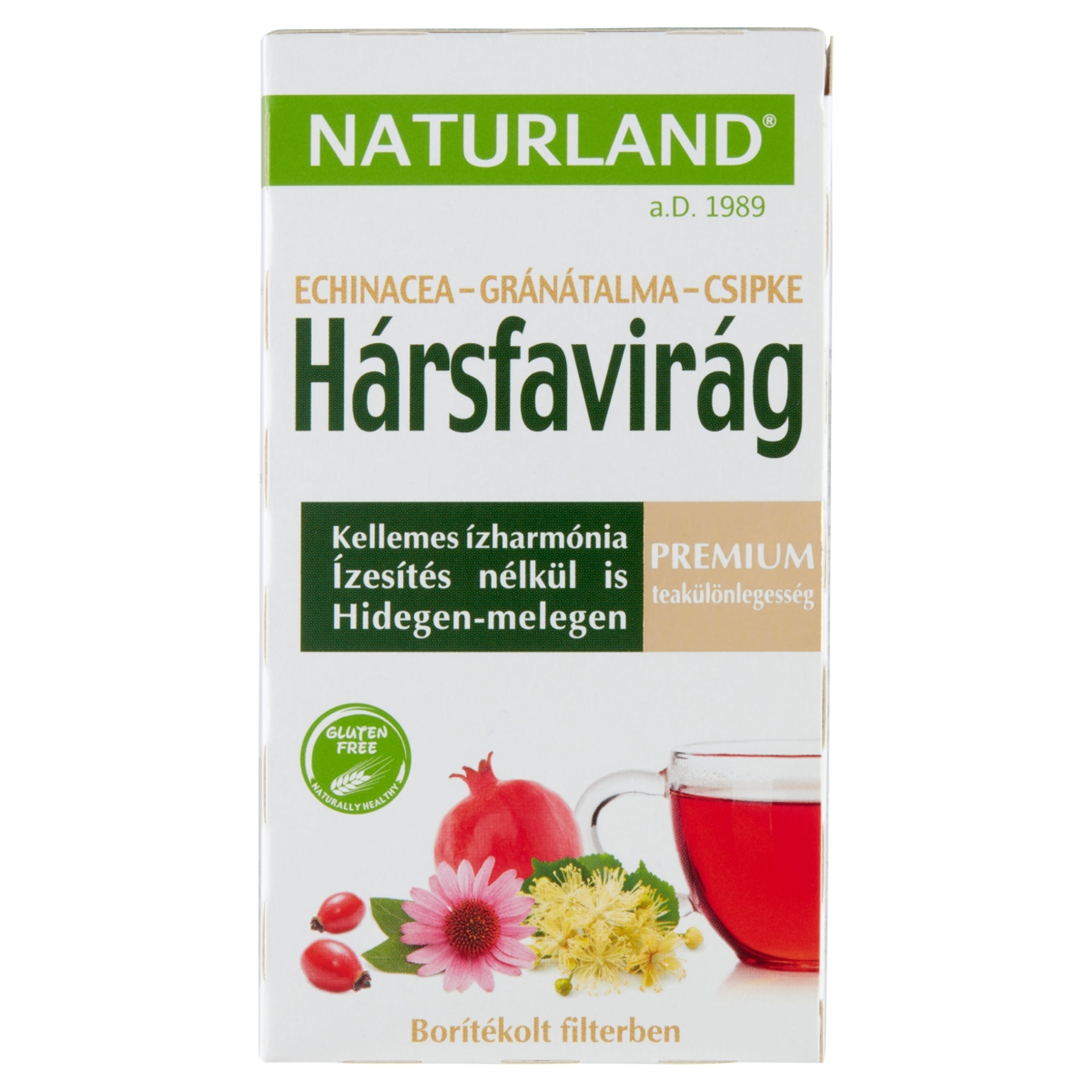 Naturland Premium hársfa-gránátalma-csipkebogyó teakeverék - 24 g