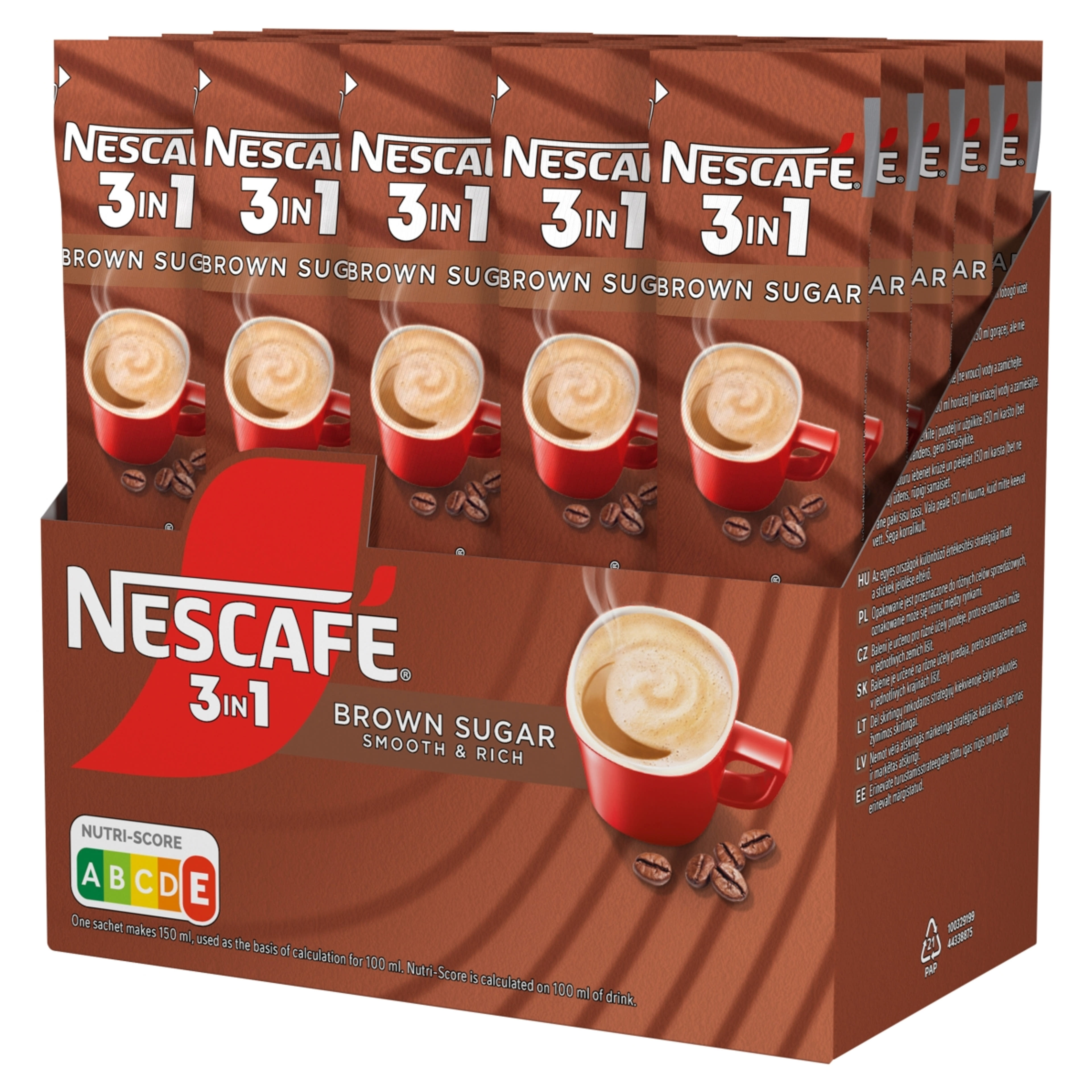 Nescafé 3in1 instant kávé barna cukorral - 28 db