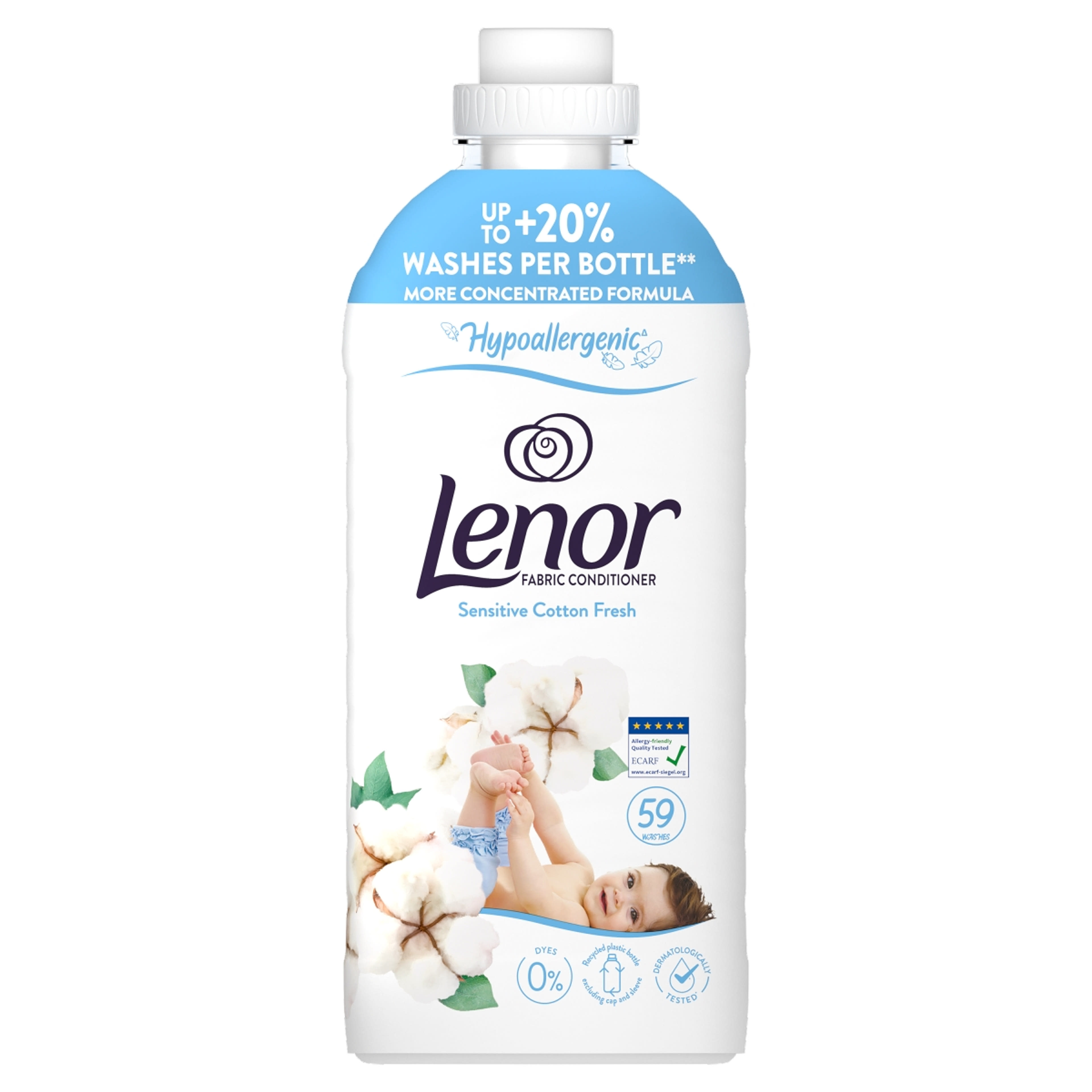 Lenor Sensitive Cotton Fresh öblítő 59 mosáshoz - 1250 ml