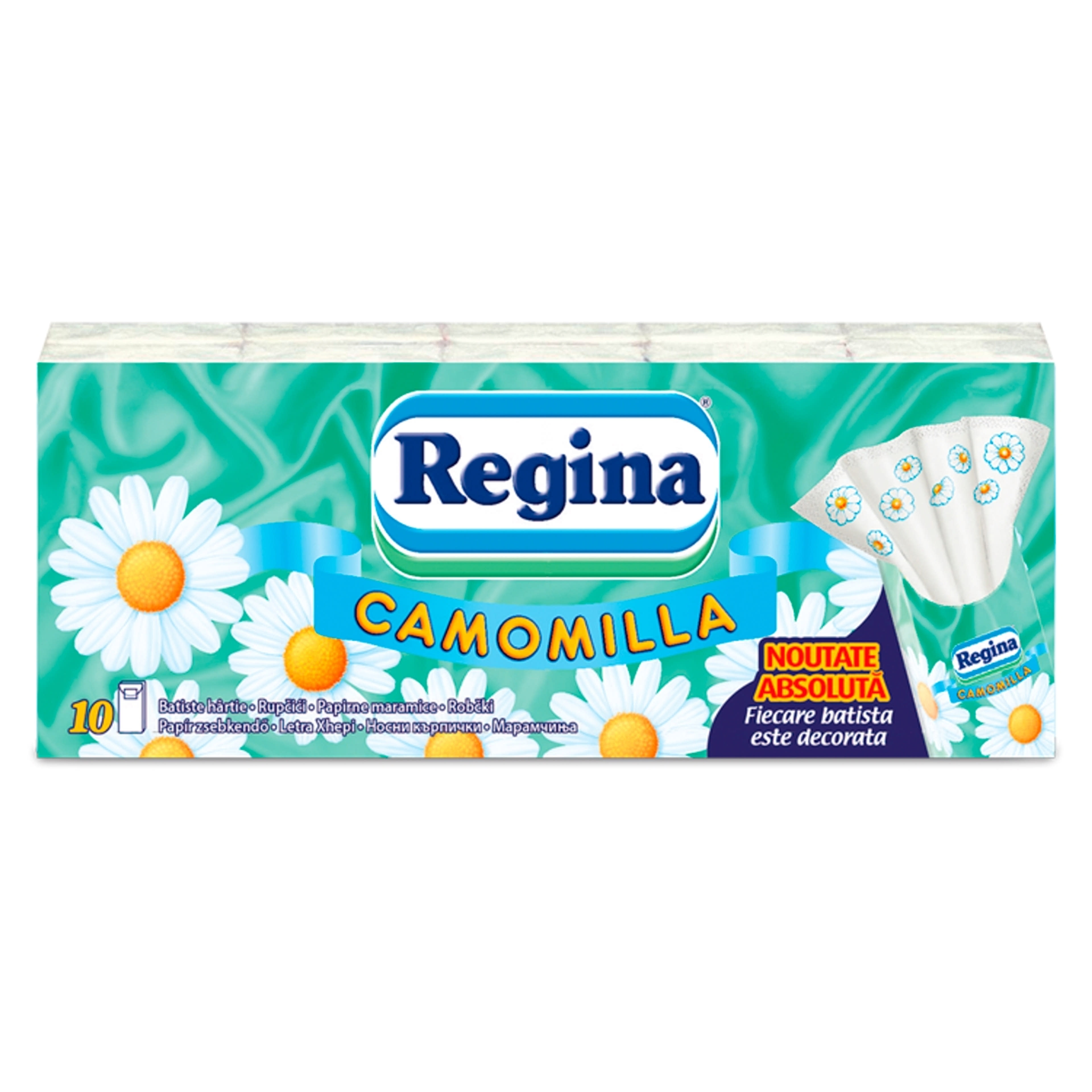 Regina Camomilla papírzsebkendő, 4 rétegű (10x9 db) - 90 db