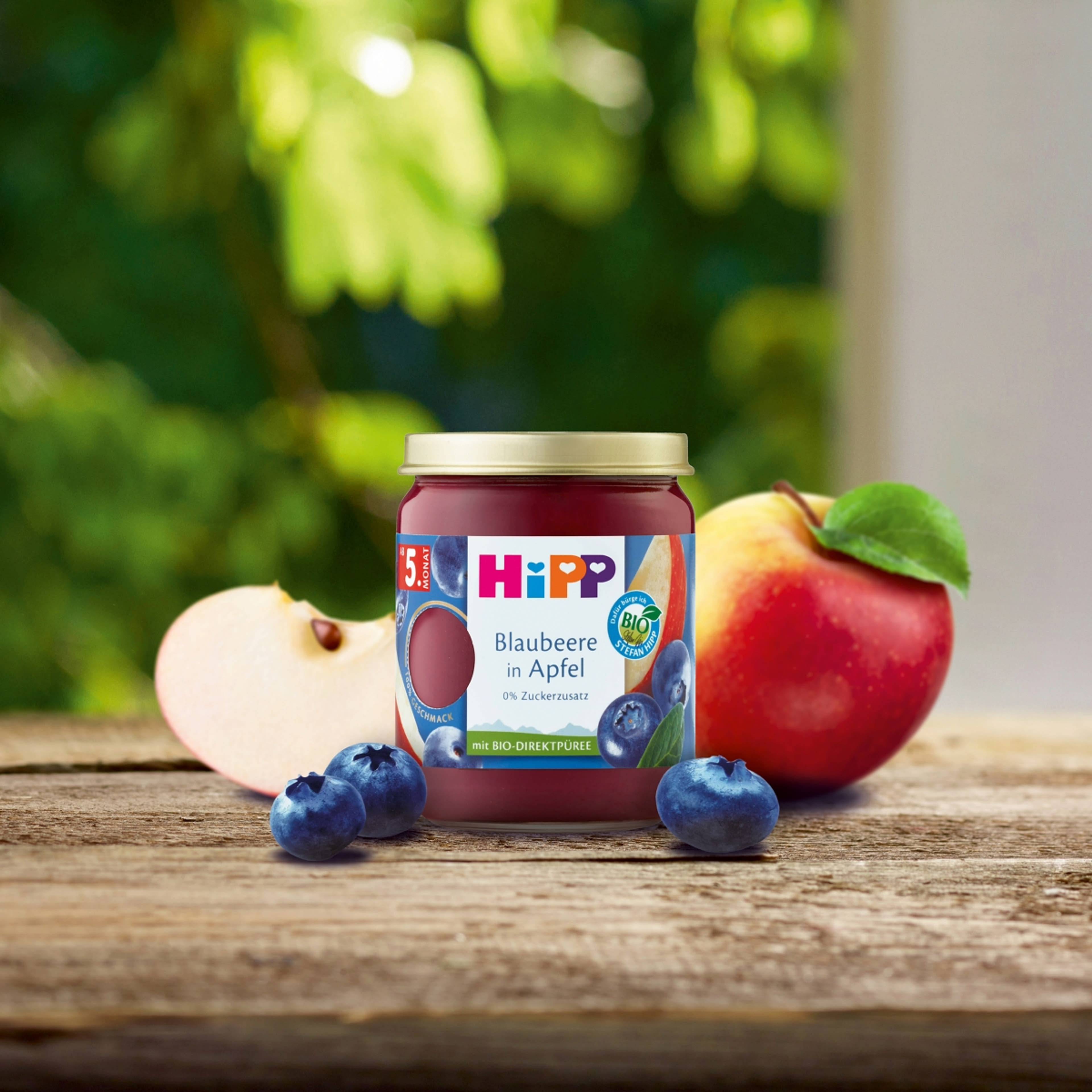 HiPP bio gyümölcskészítmény bébidesszert  alma áfonyával 5 hónapos kortól - 160 g-2