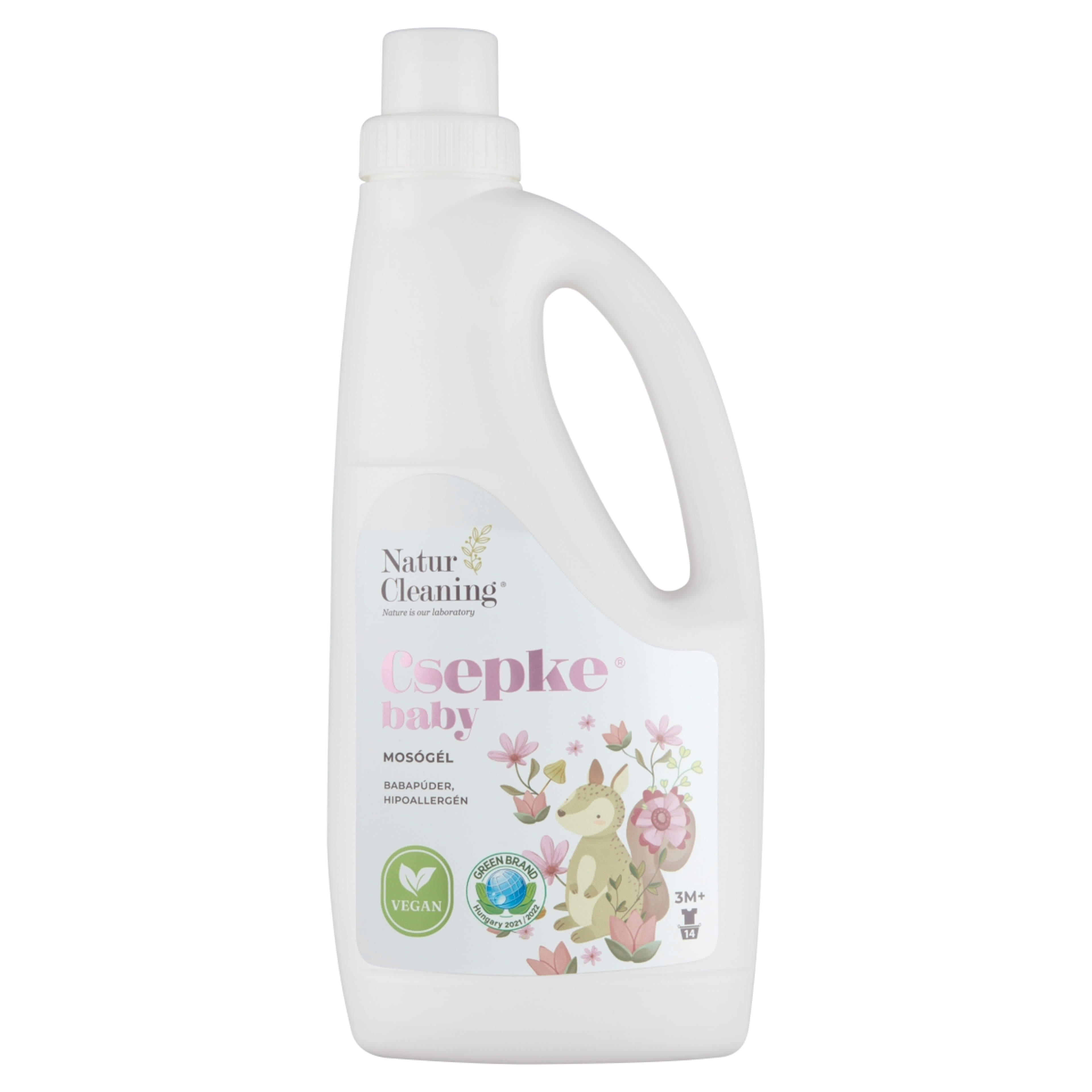 Csepke baba mosógél púder illattal, 3hónapos kortól 14 mosás - 1000 ml