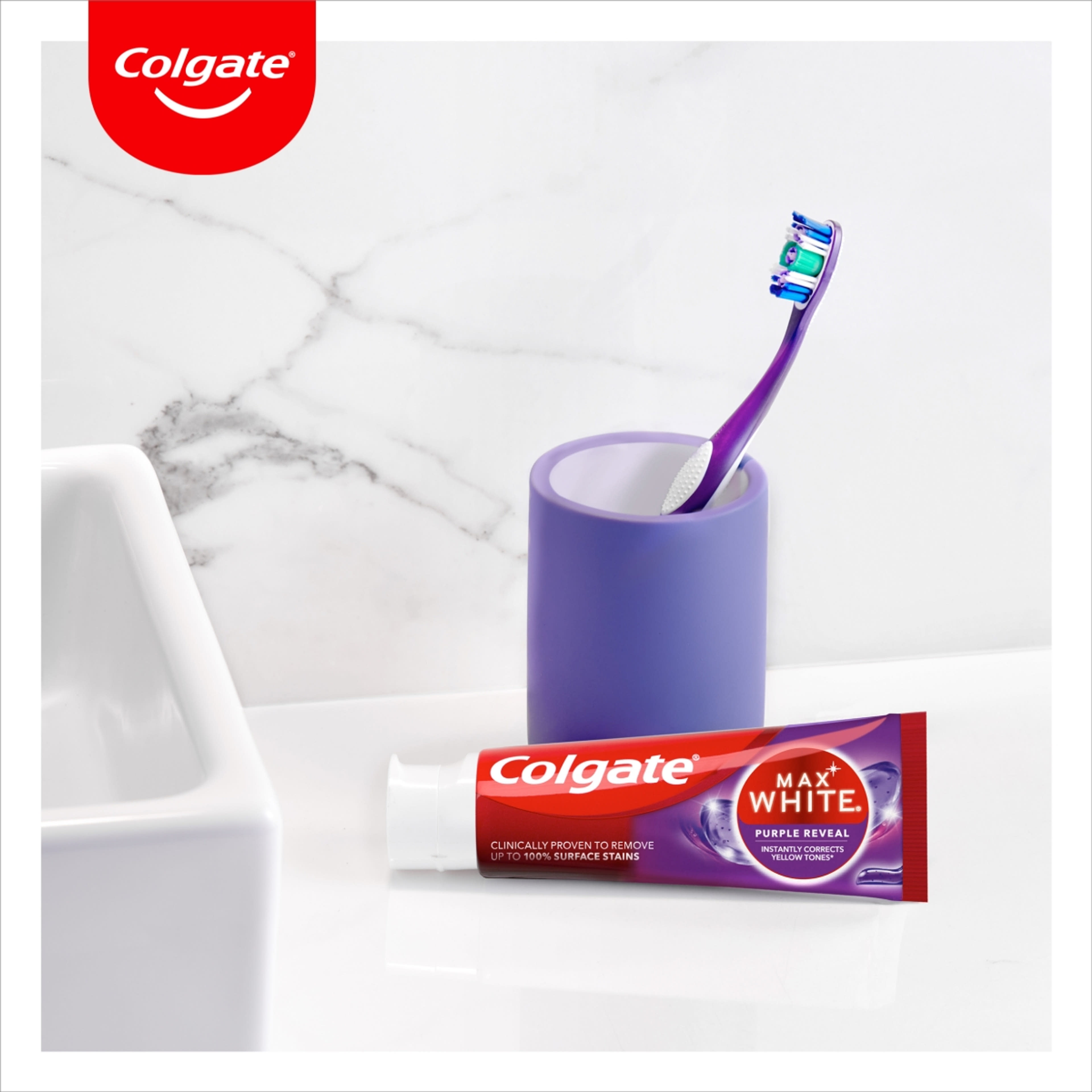 Colgate Max White Purple Reveal fogfehérítő fogkrém - 75 ml-9