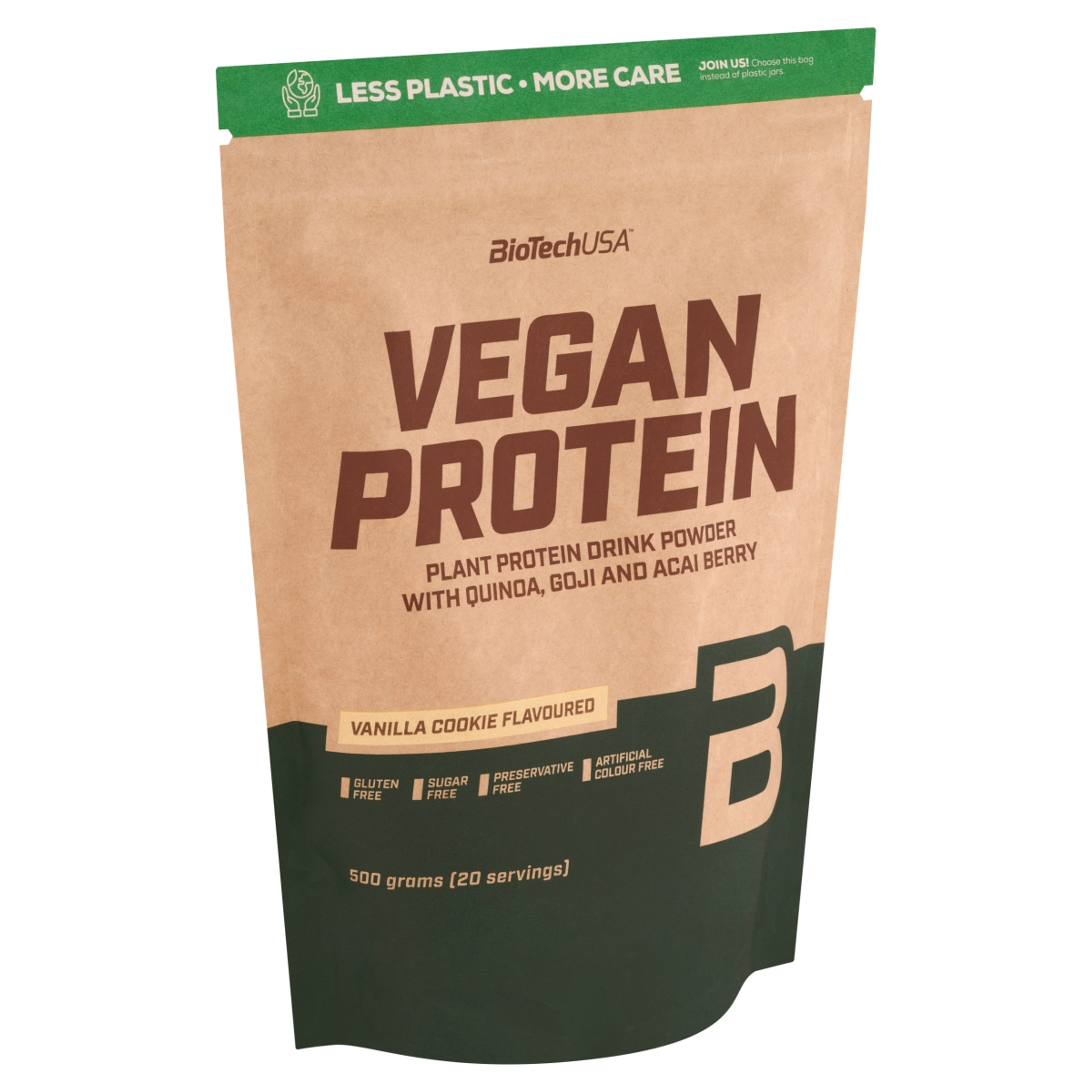 BioTechUSA Vegan Protein vaníliás sütemény italpor - 500 g-2
