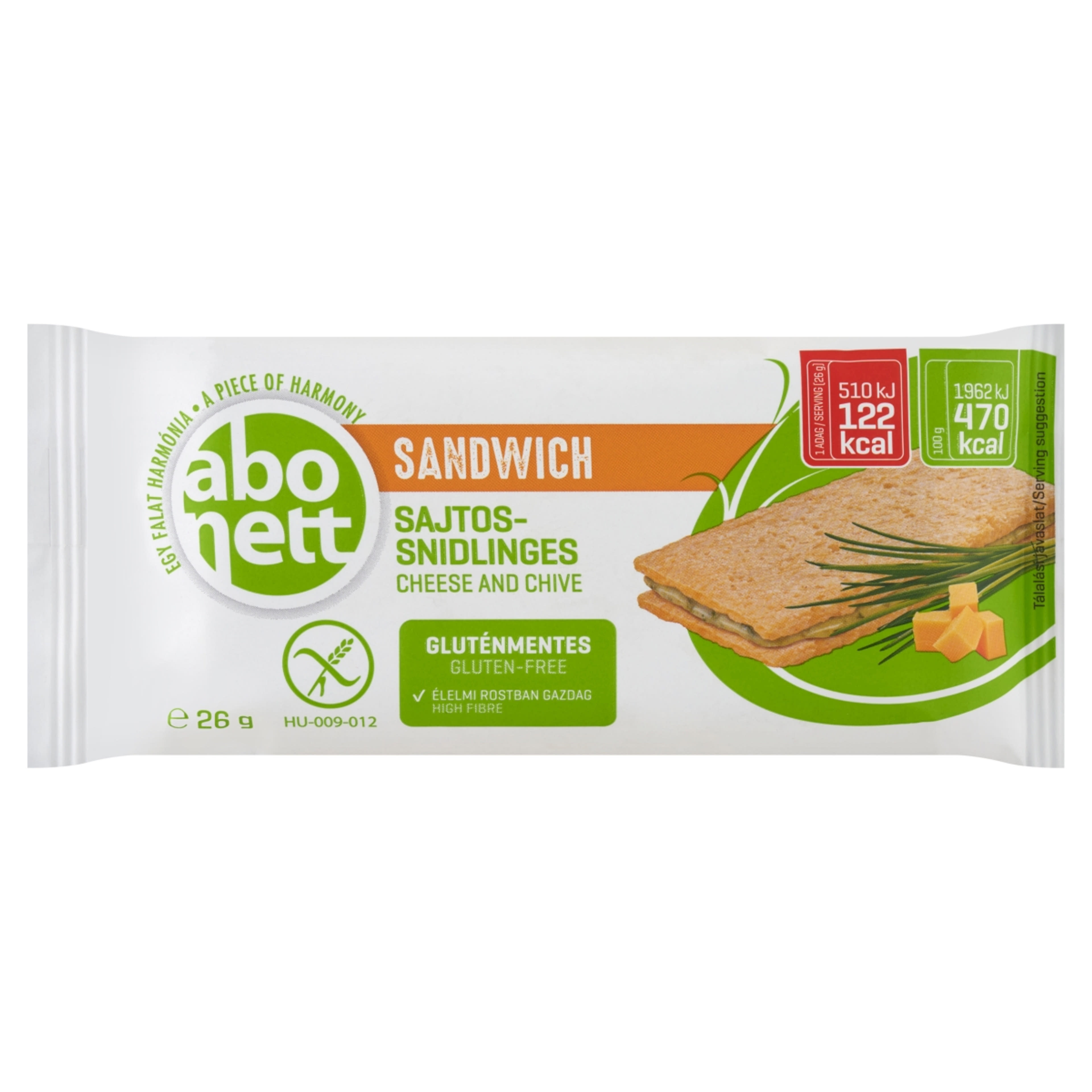 Abonett sandwich sajtos-snidlinges - 26 g-1