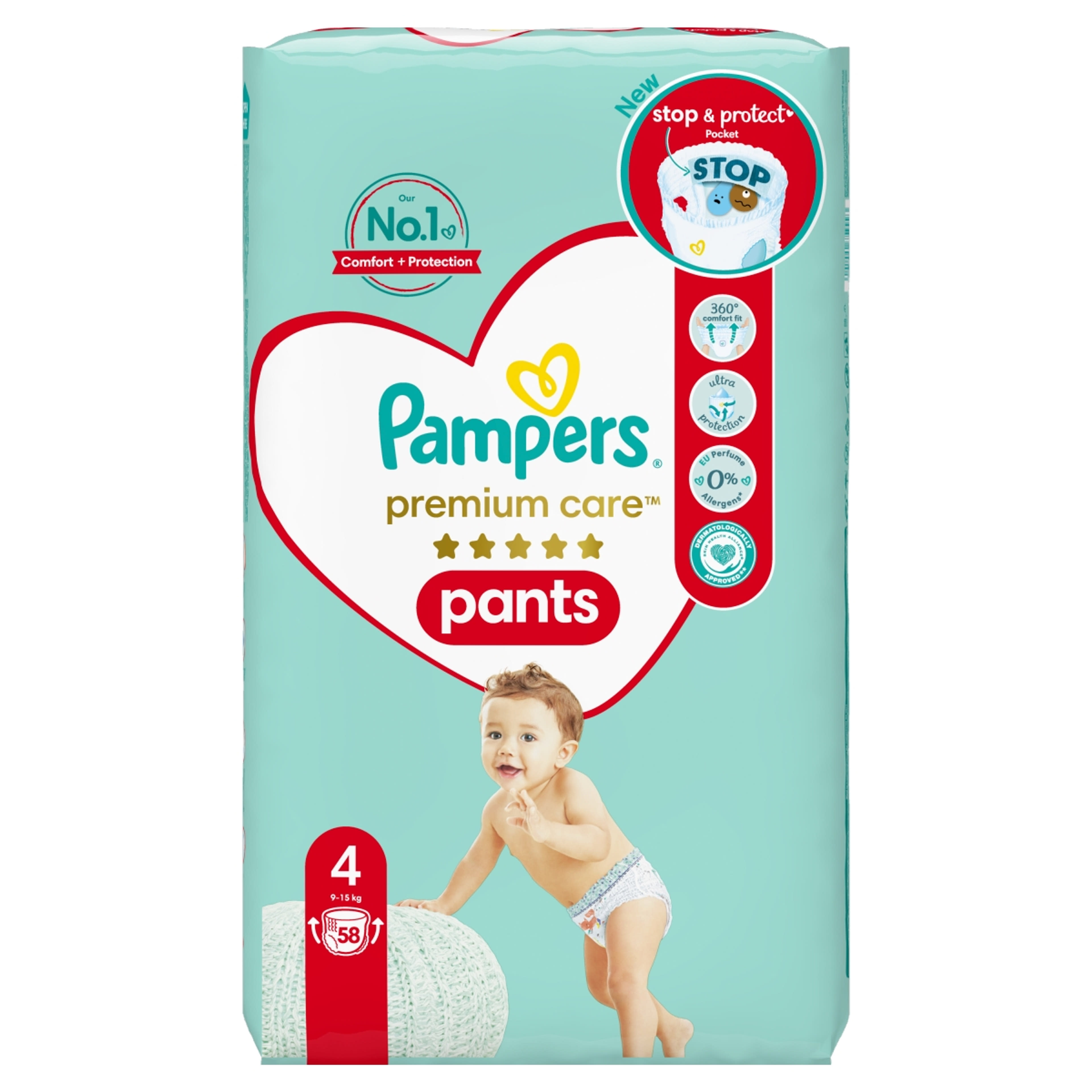 Pampers Premium Care Pants 4-es 9-15 kg - 58 db-1