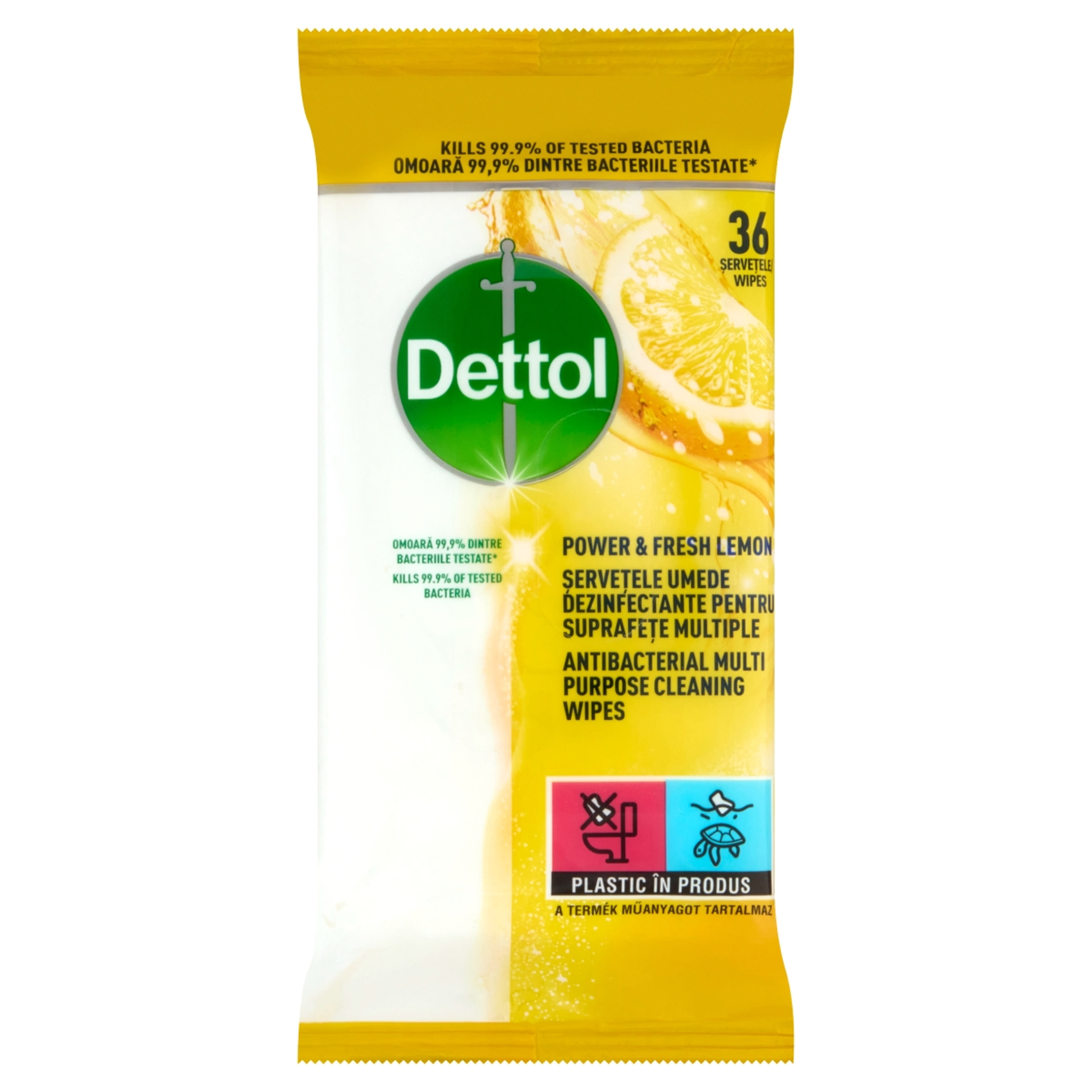 Dettol Power&Fresh univerzális törlőkednő, citlom-lime - 36 db