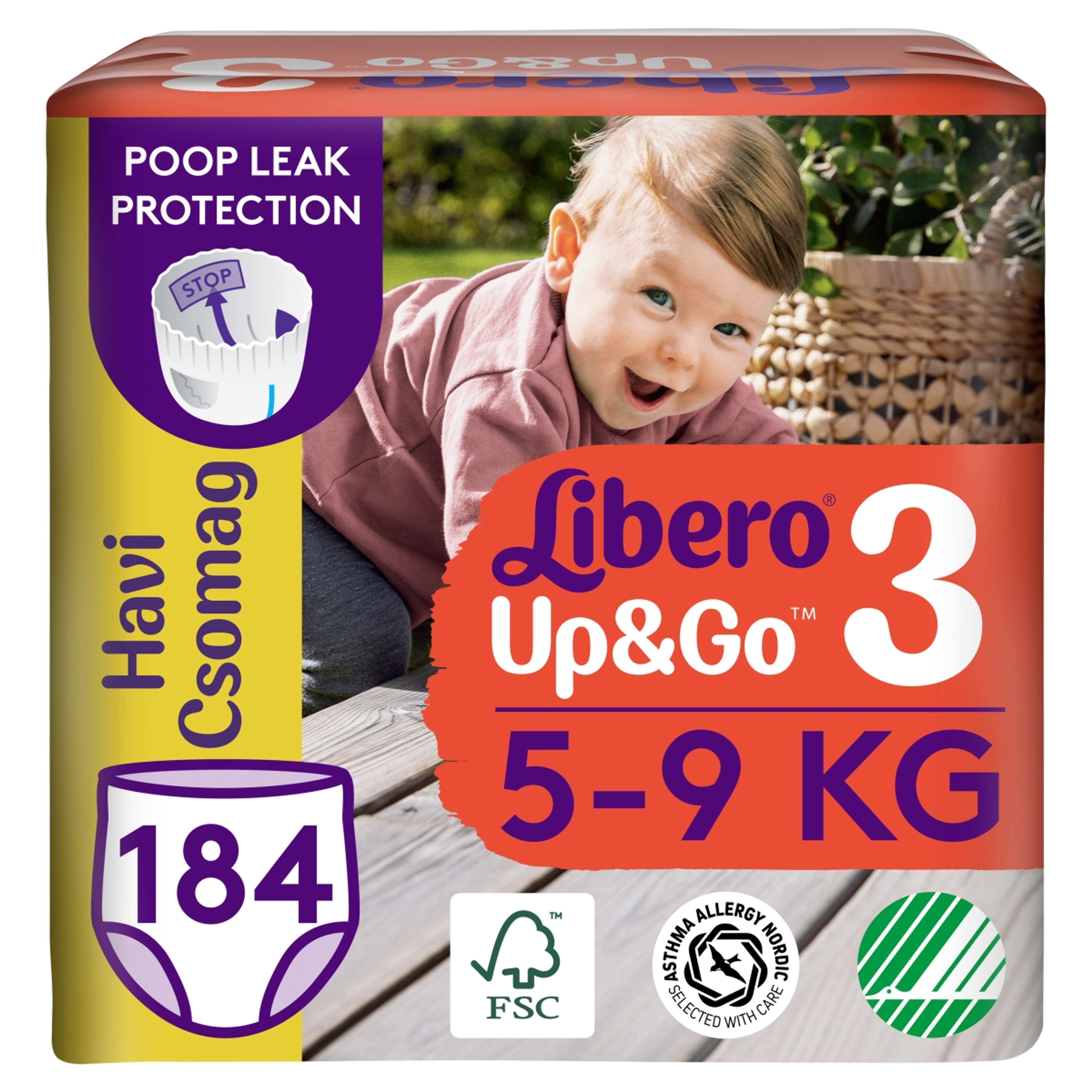 Libero Up&Go bugyipelenka 3-as 5-9 kg - 184 db