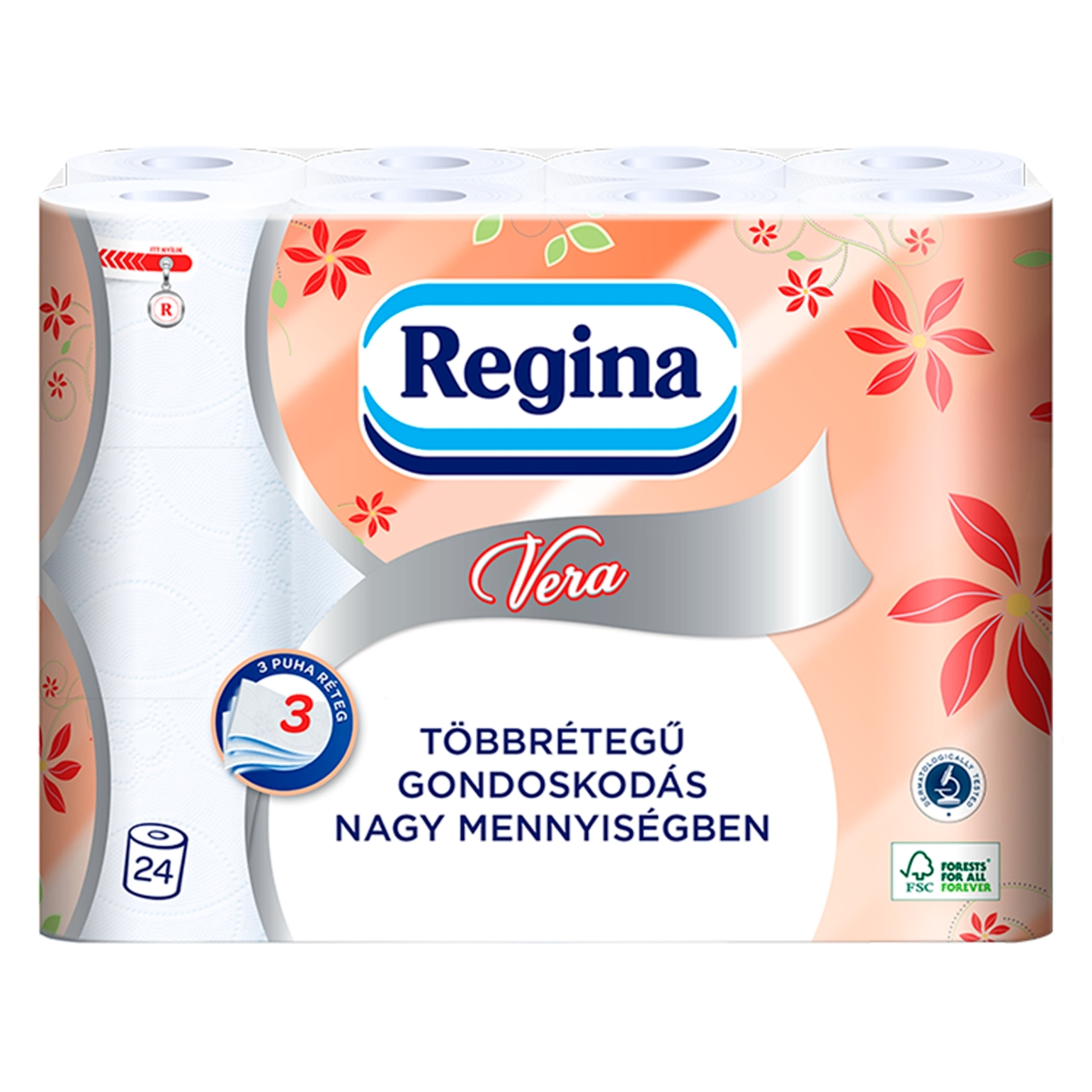 Regina Vera, illatmentes 3 rétegű Toalettpapír - 24 db-1