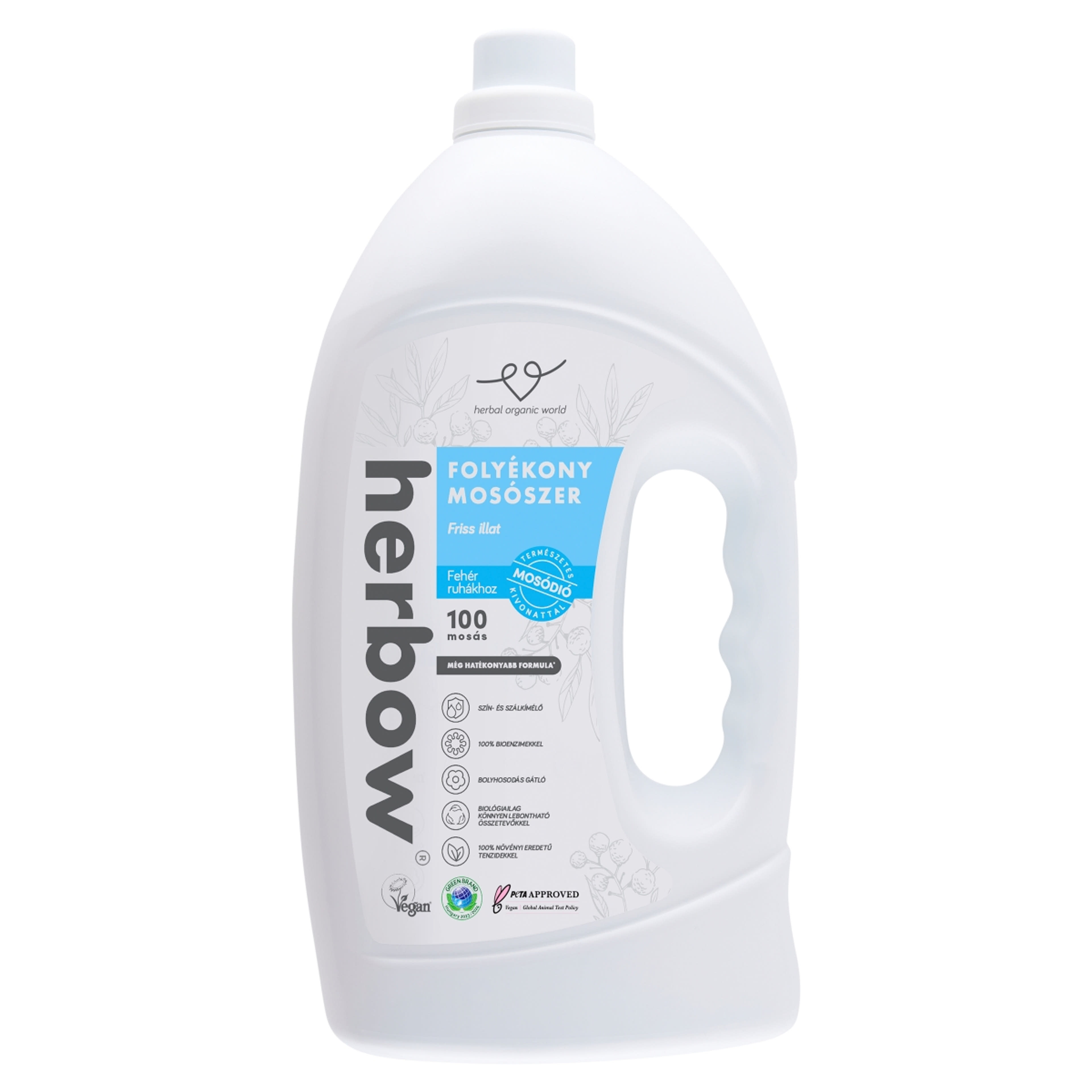 Herbow folyékony mosószer fehér ruhákhoz - 3000 ml-1