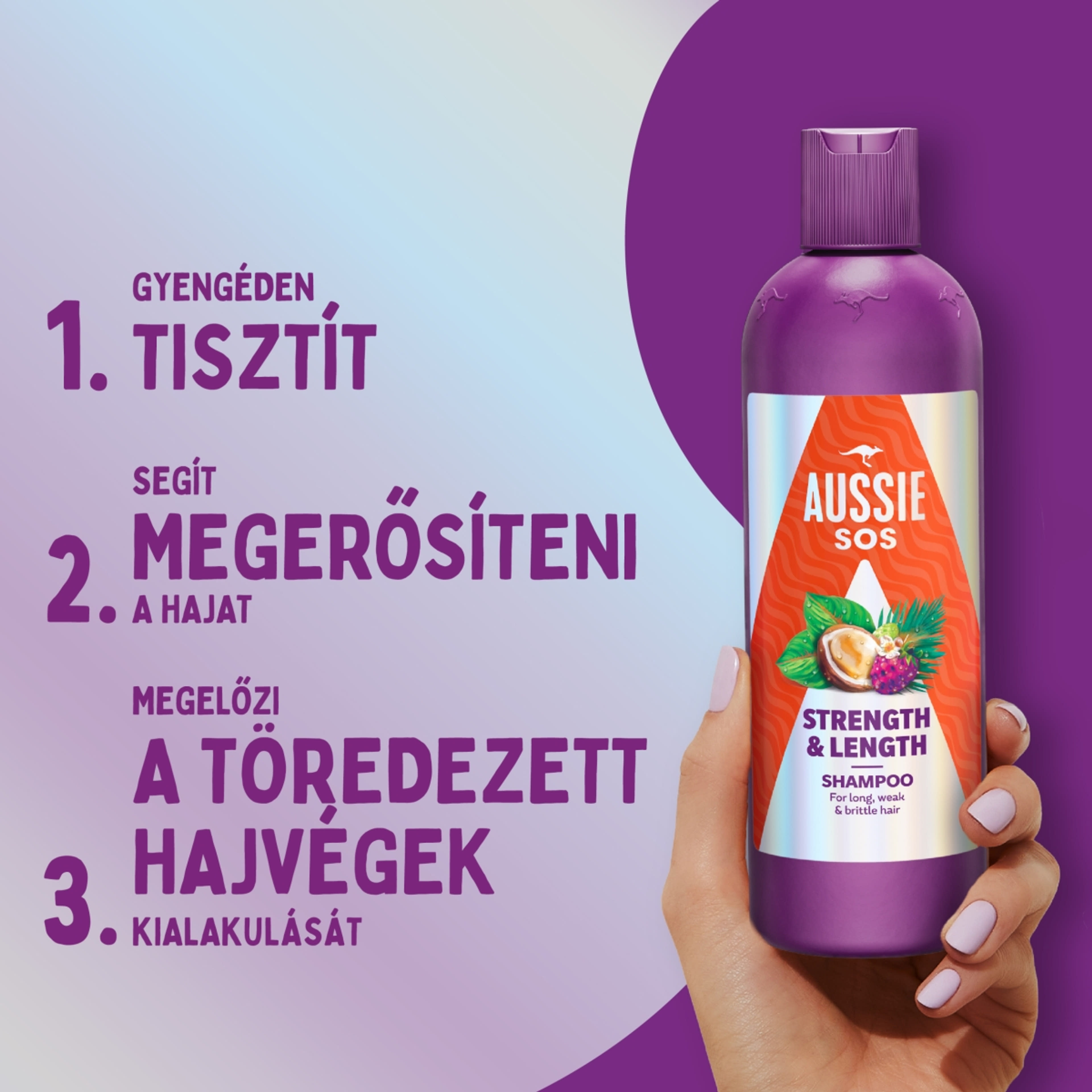 Aussie SOS Strength & Length sampon - 300 ml-2