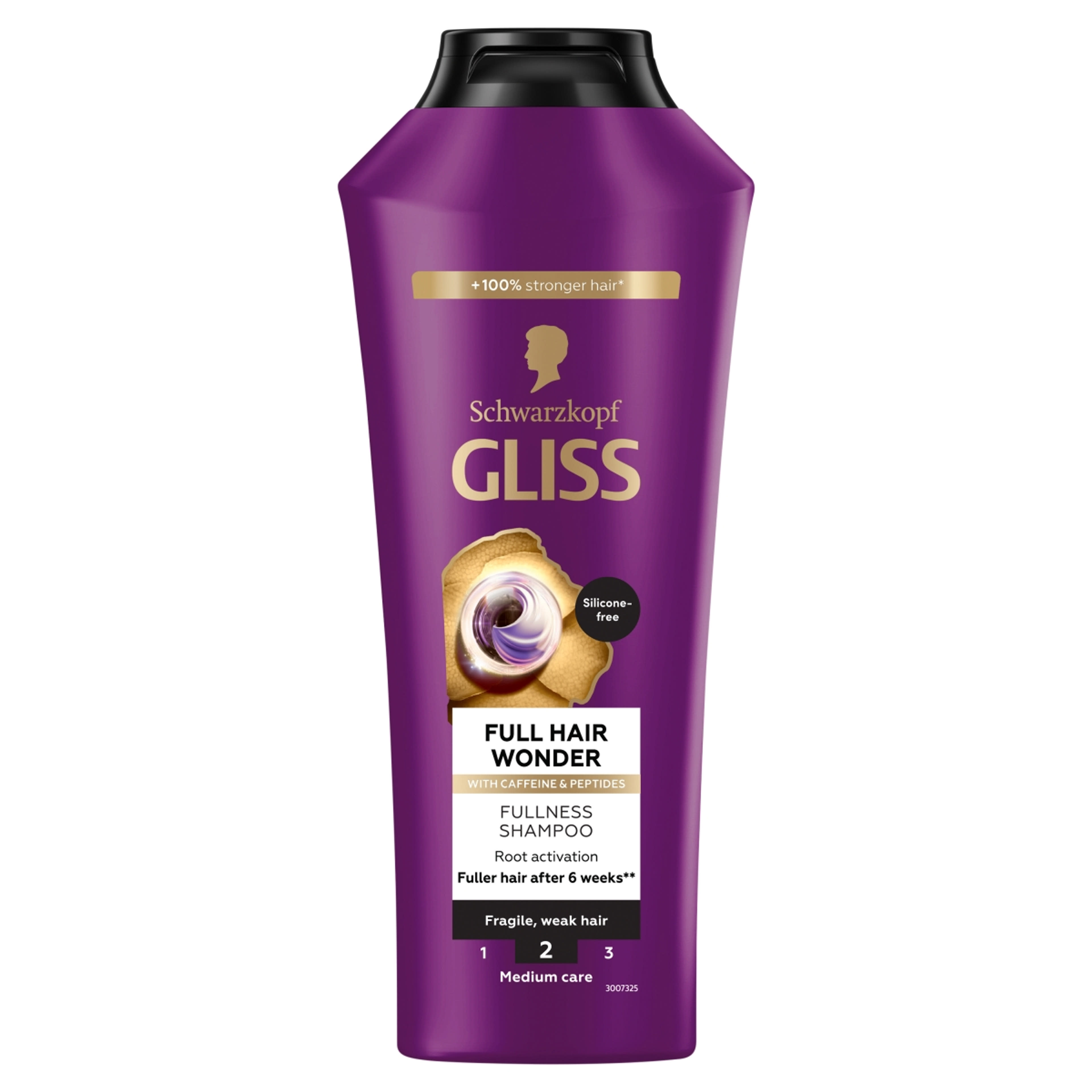 Schwarzkopf Gliss Full Hair Wonder sampon koffeinnel + peptidekkel - 400 ml