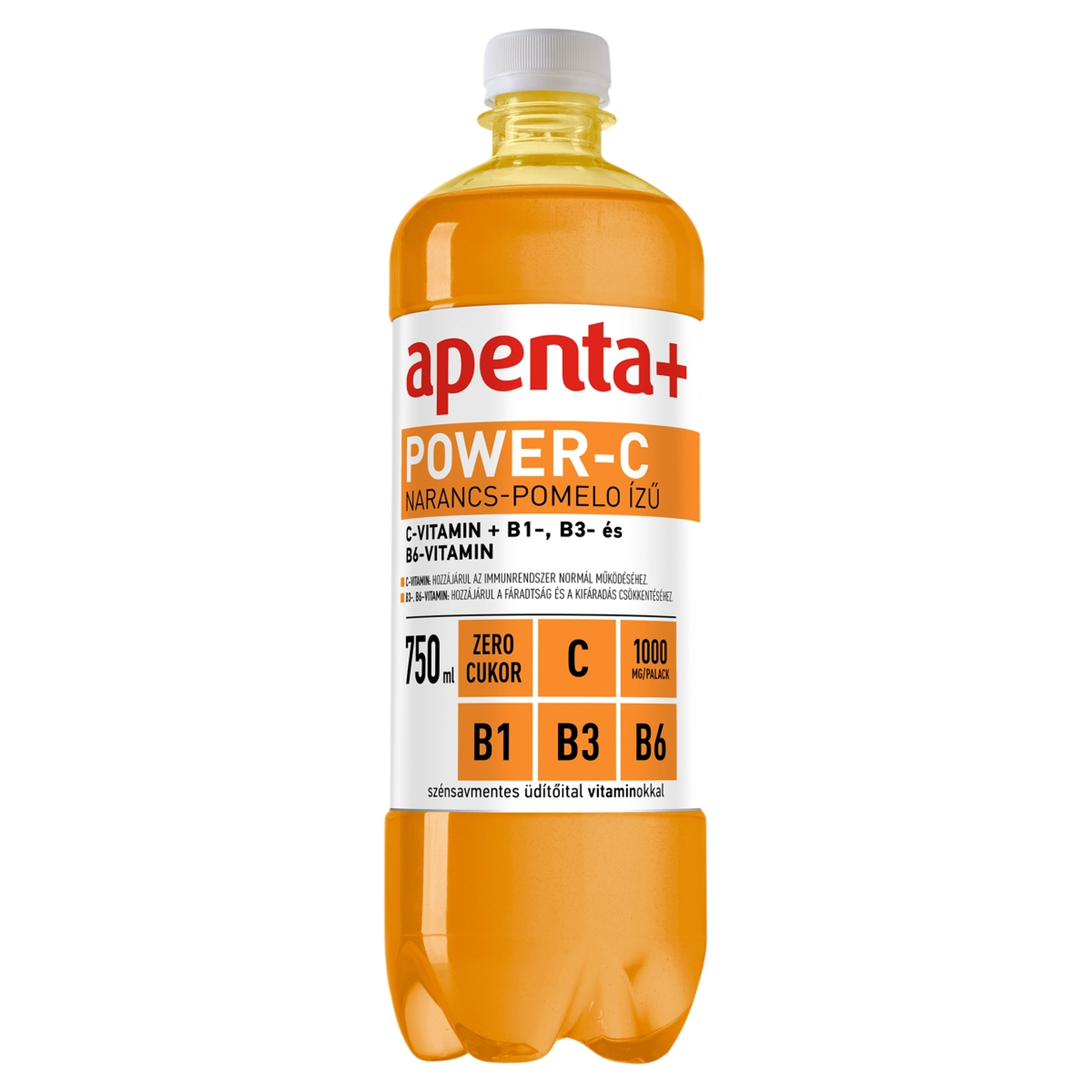 Apenta+ Power szénsavmentes üdítőital vitaminokkal narancs-pomelo ízű - 750 ml-2