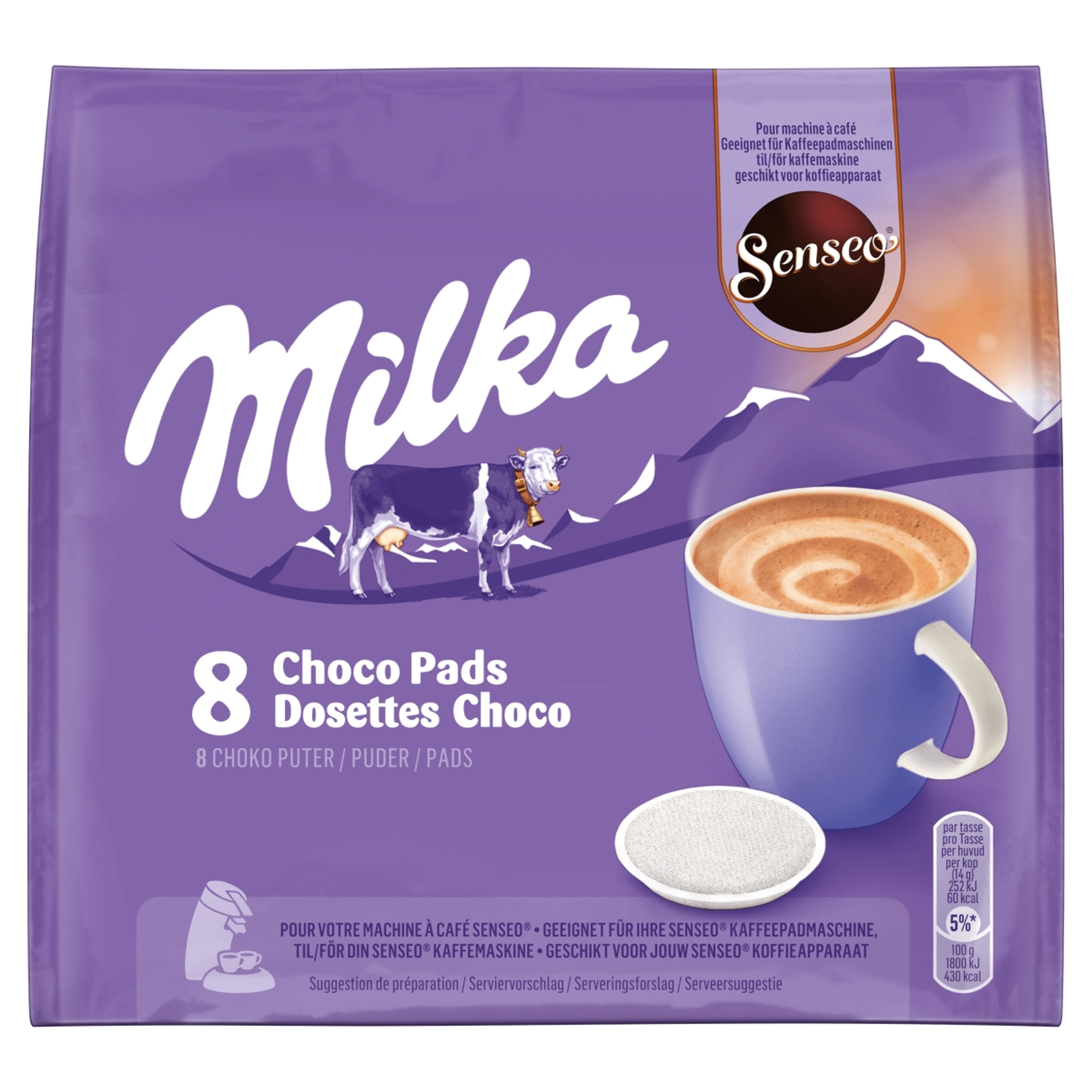 Senseo Milka kakaós kávépárna 8 db - 112 g