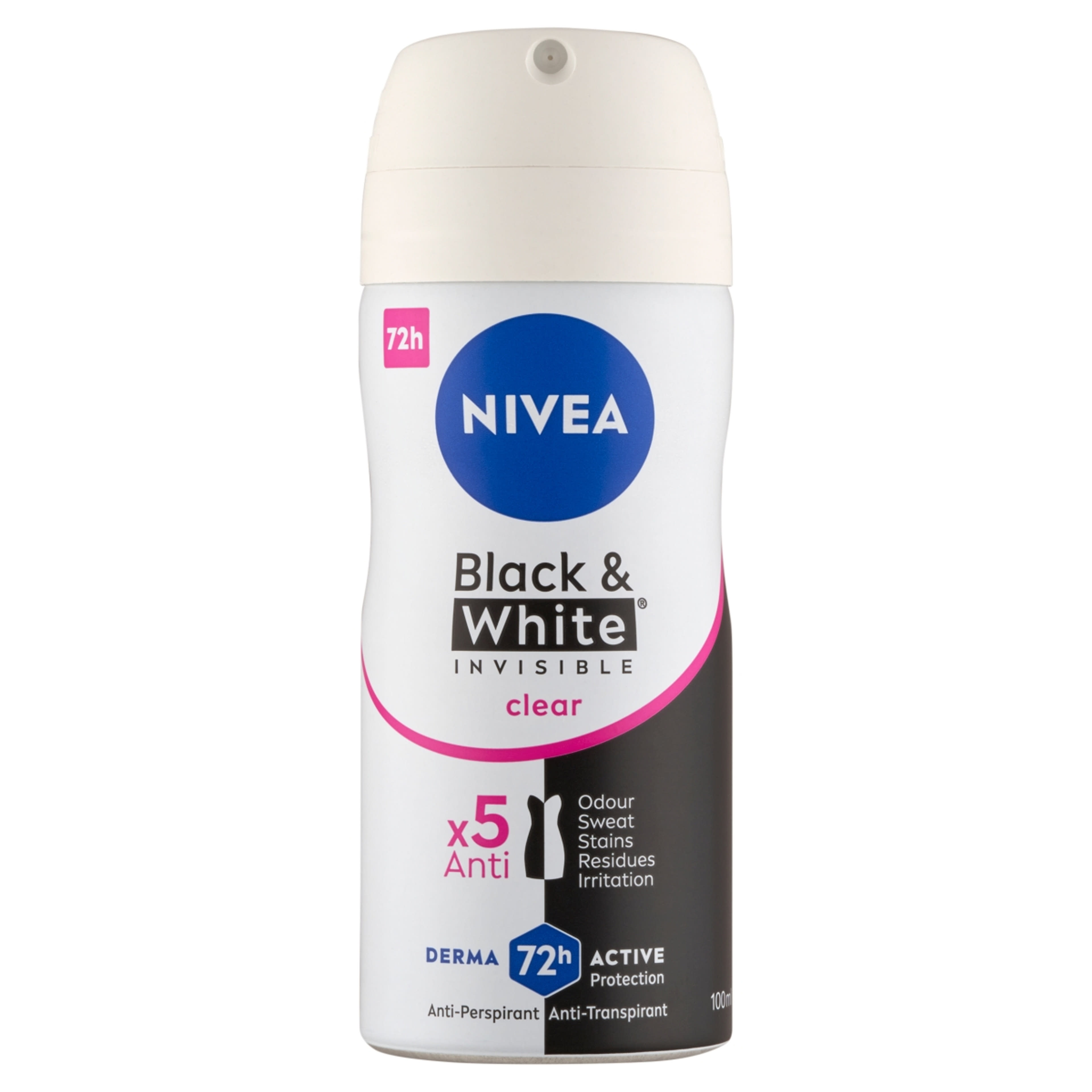 NIVEA Deo spray for Black & White Invisible Clear Pocket Size - 100 ml-1