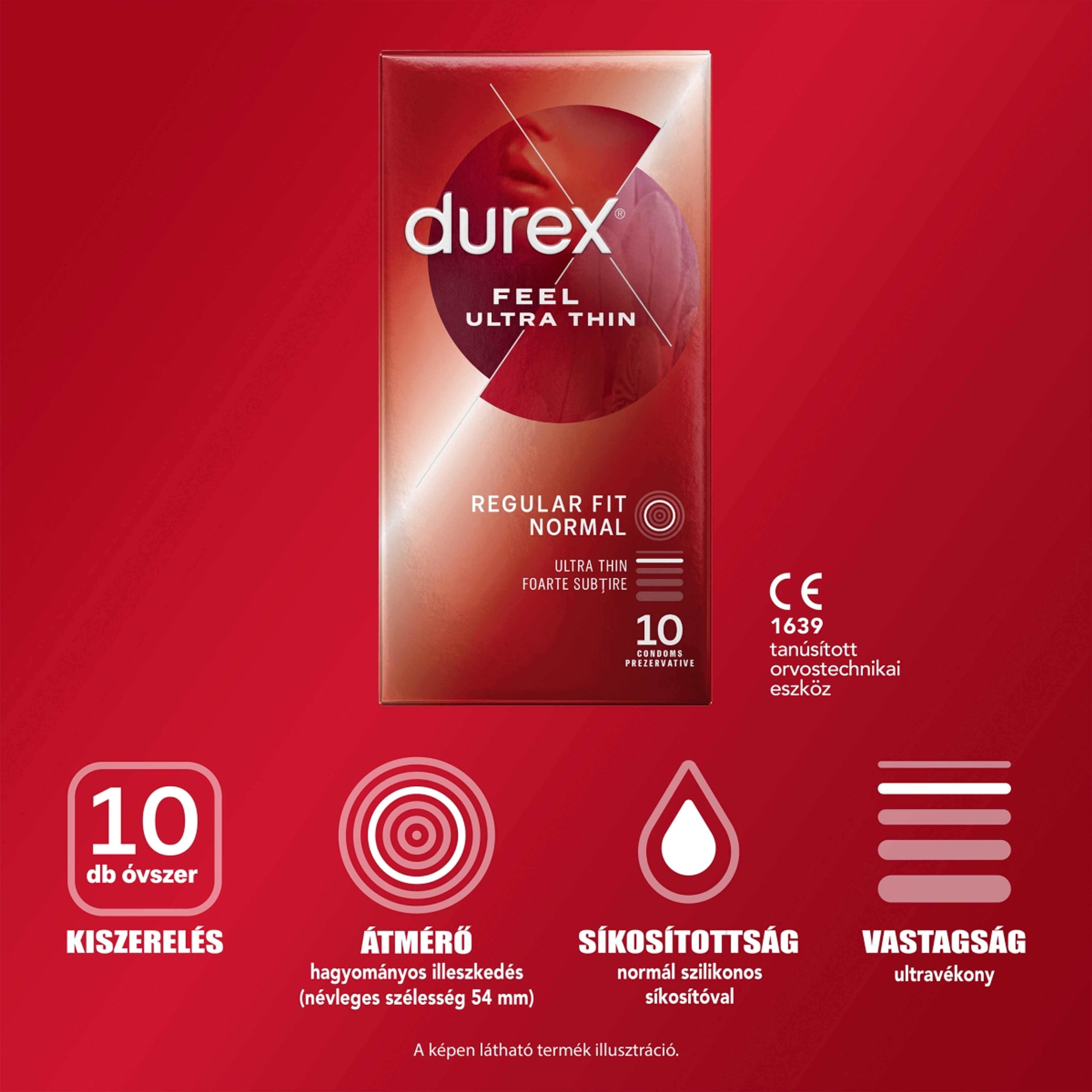 Durex Feel Ultra Thin óvszer - 10 db-4