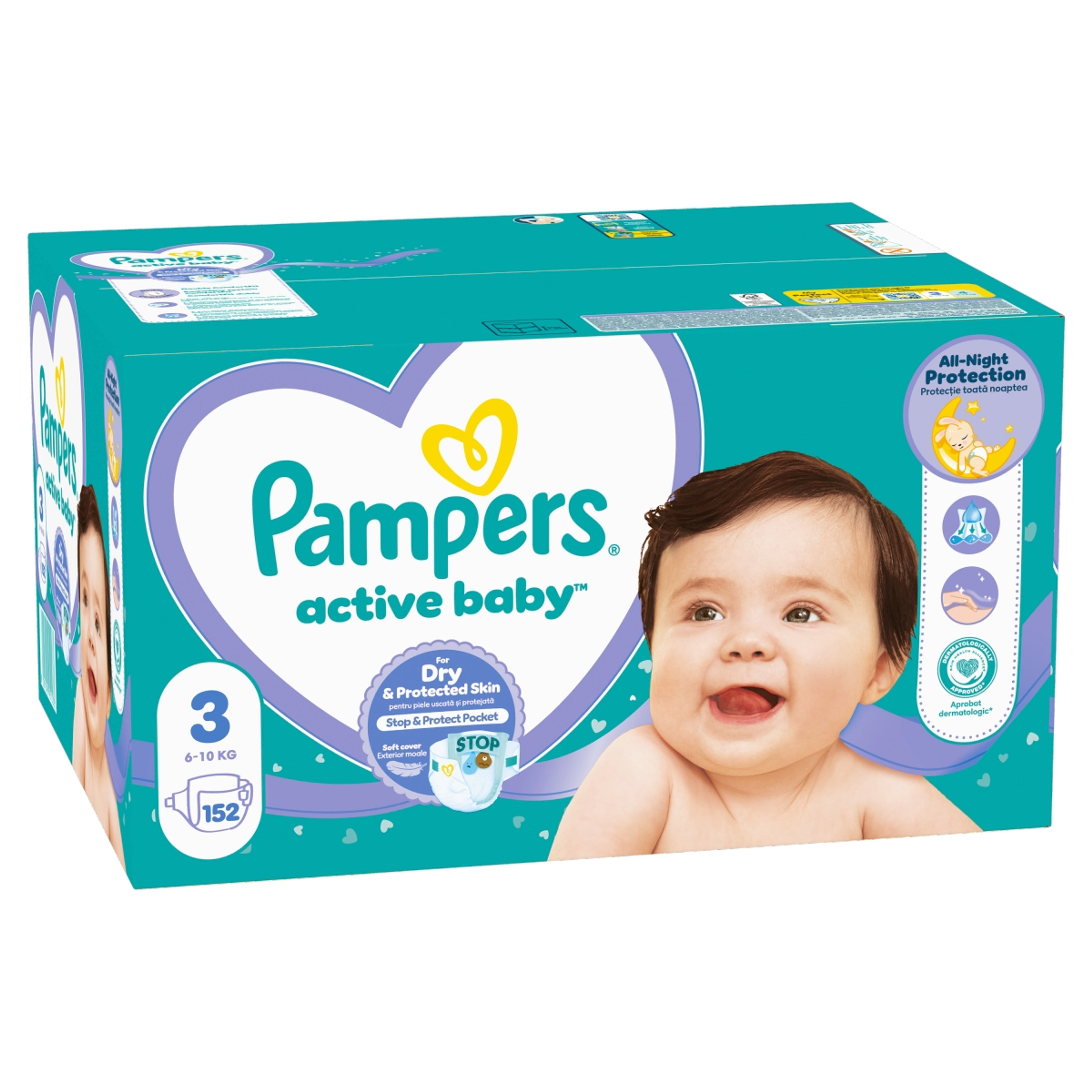 Pampers active baby mega pack+ 3-as 6-10kg - 152 db-2