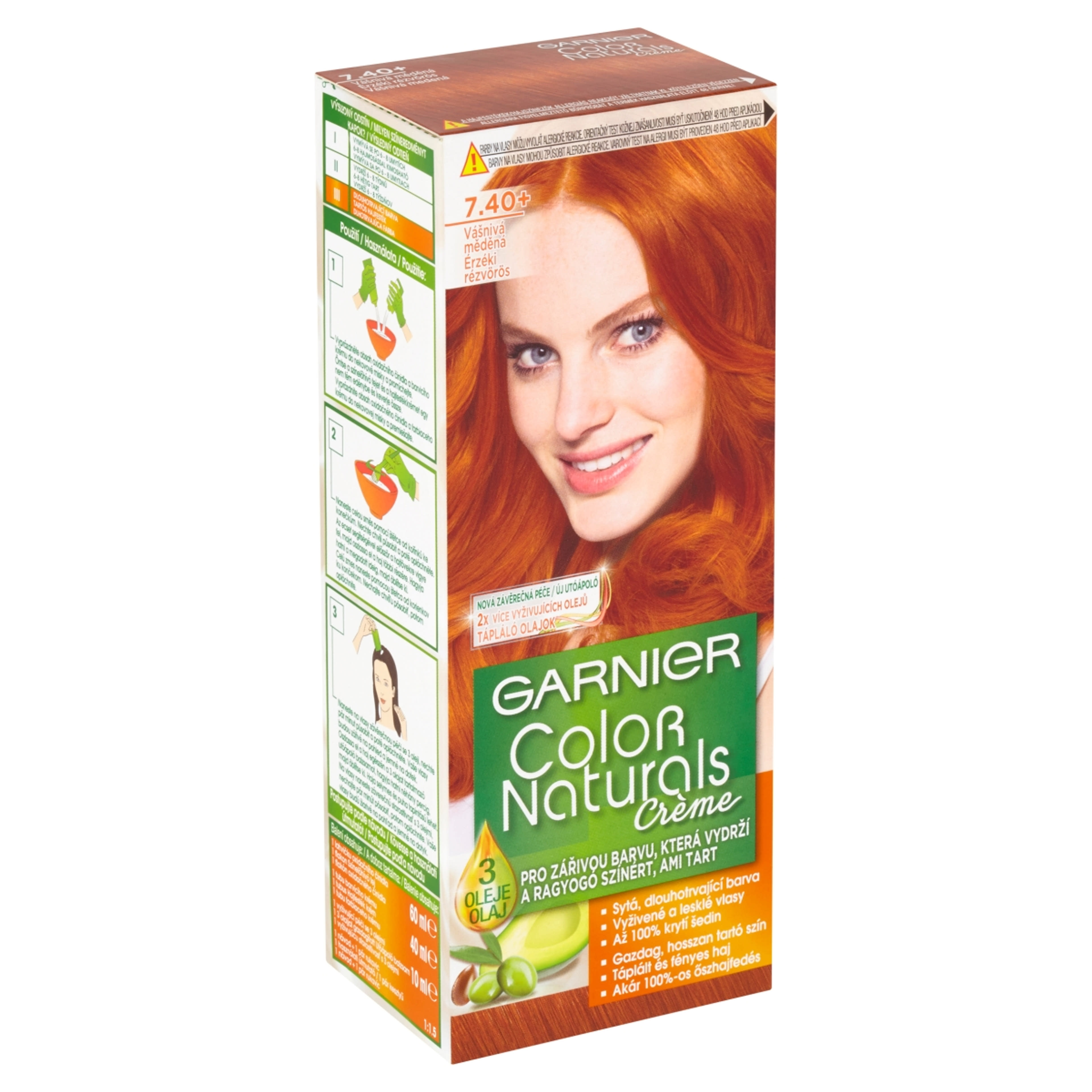 Garnier Color Naturals Tartós hajfesték 7.40 Érzéki rézvörös - 1 db-3