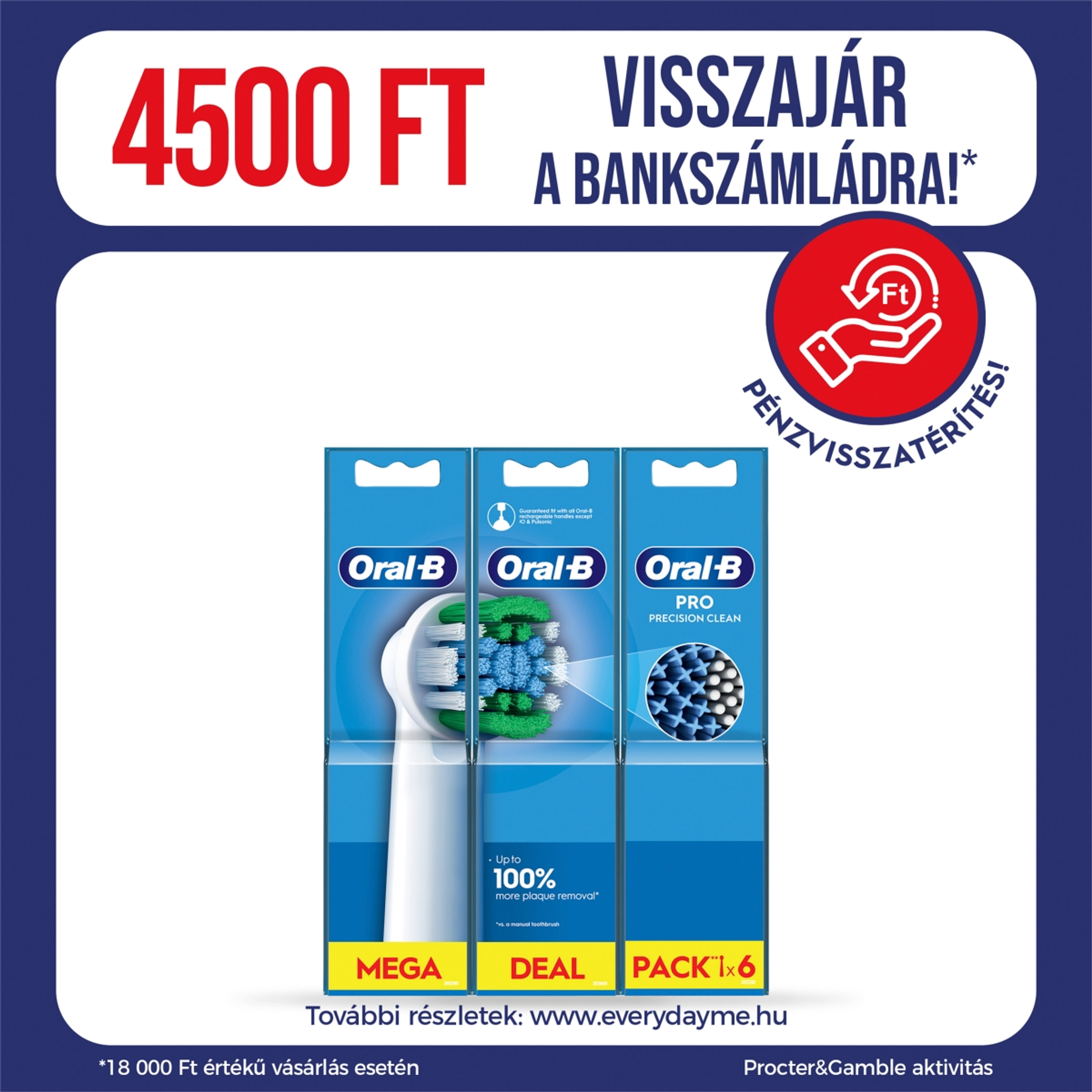 Oral-B Pro Precision Clean elektromos fogkefe pótfej - 6 db