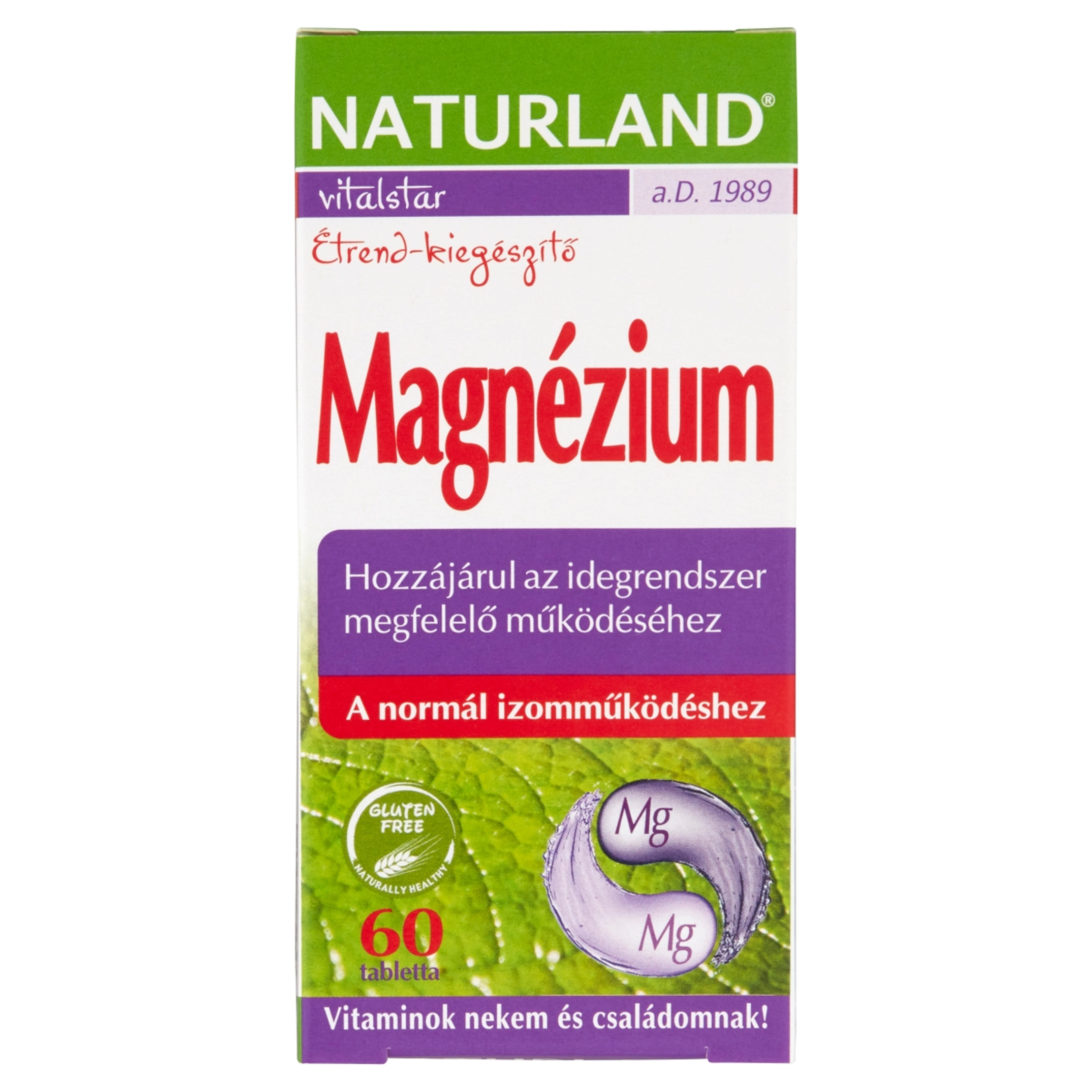 Naturland Magnézium Tabletta - 60 db-1