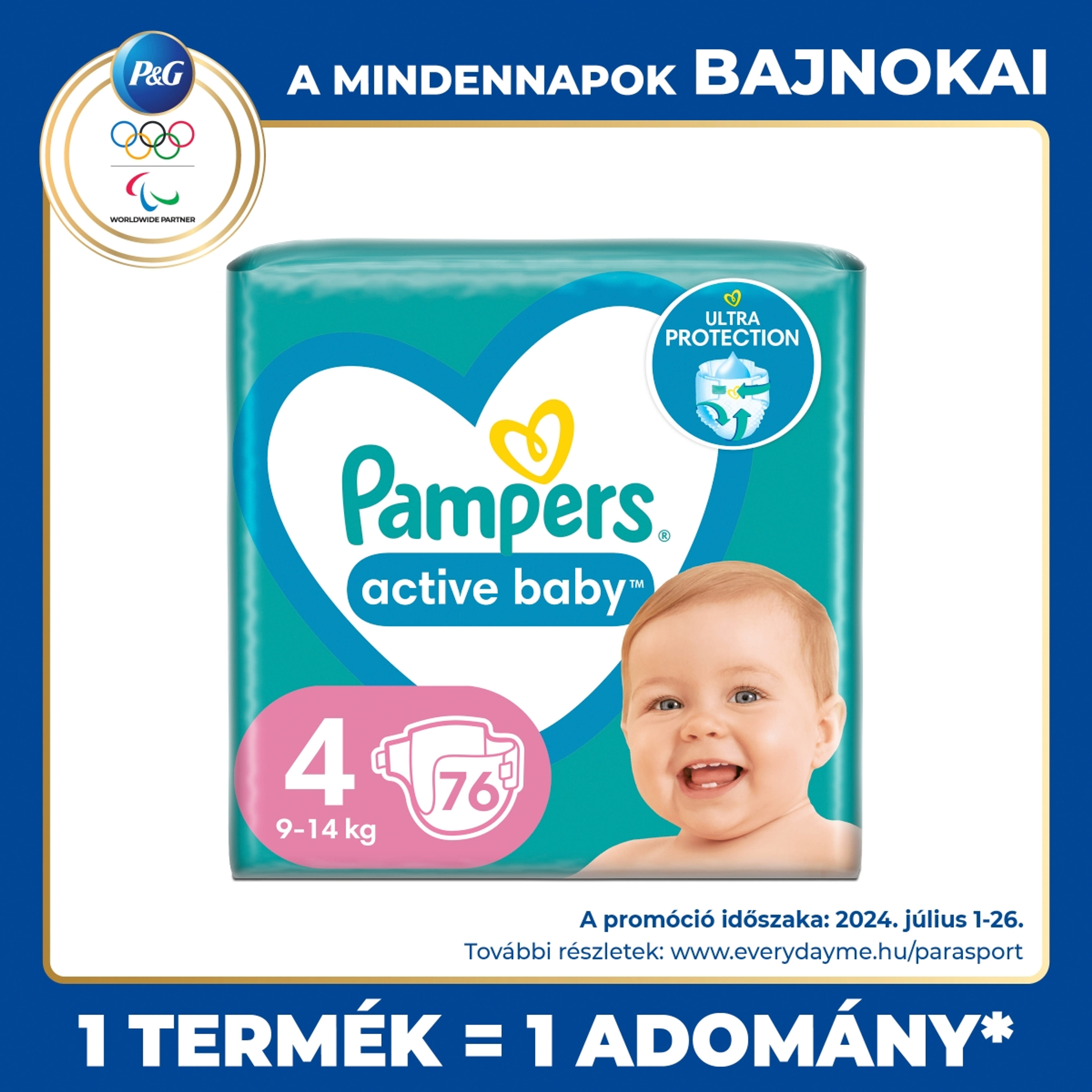 Pampers Active Baby Giant Pack Pelenka 4 - 76 db-1