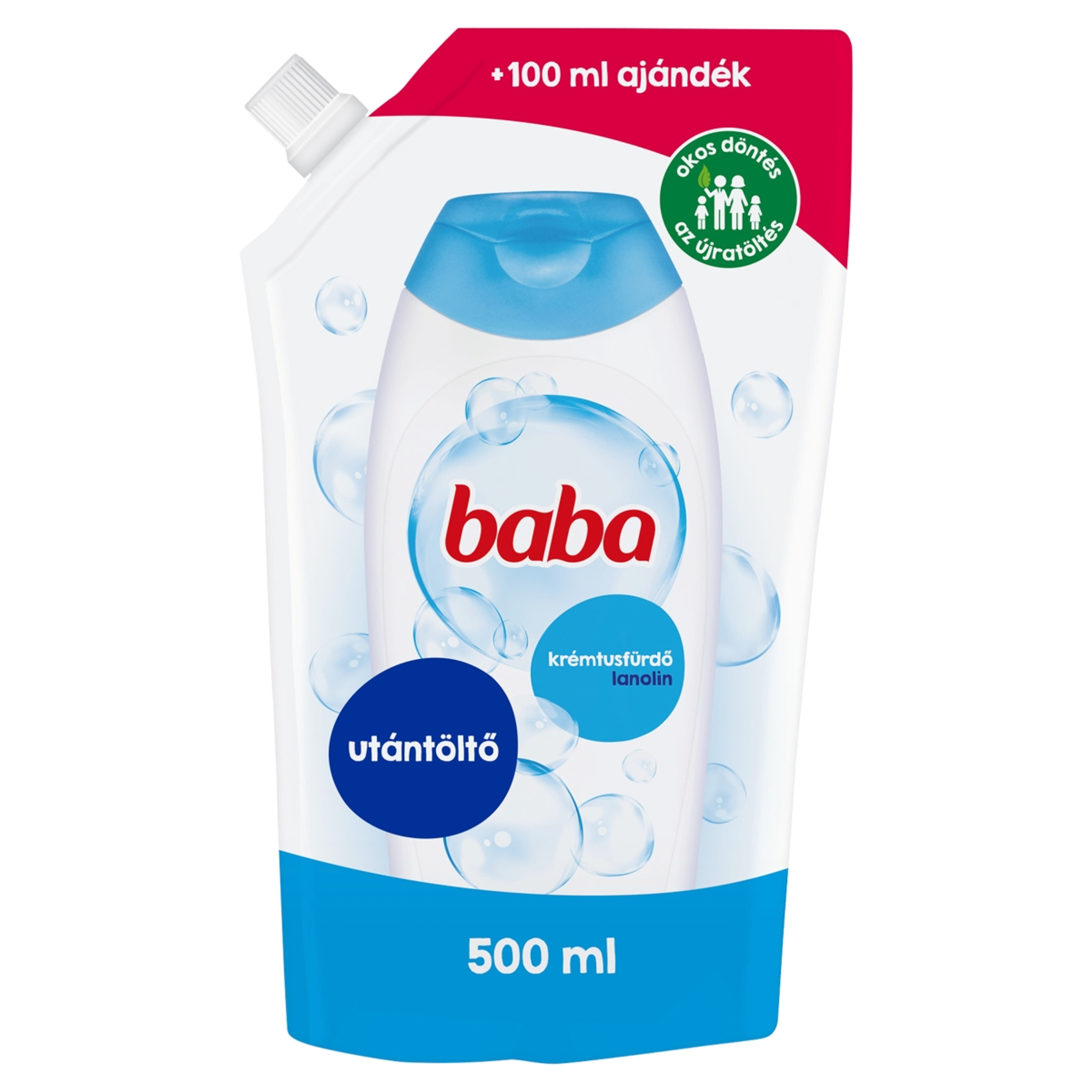 Baba lanolin krémtusfürdő utántöltő - 500 ml