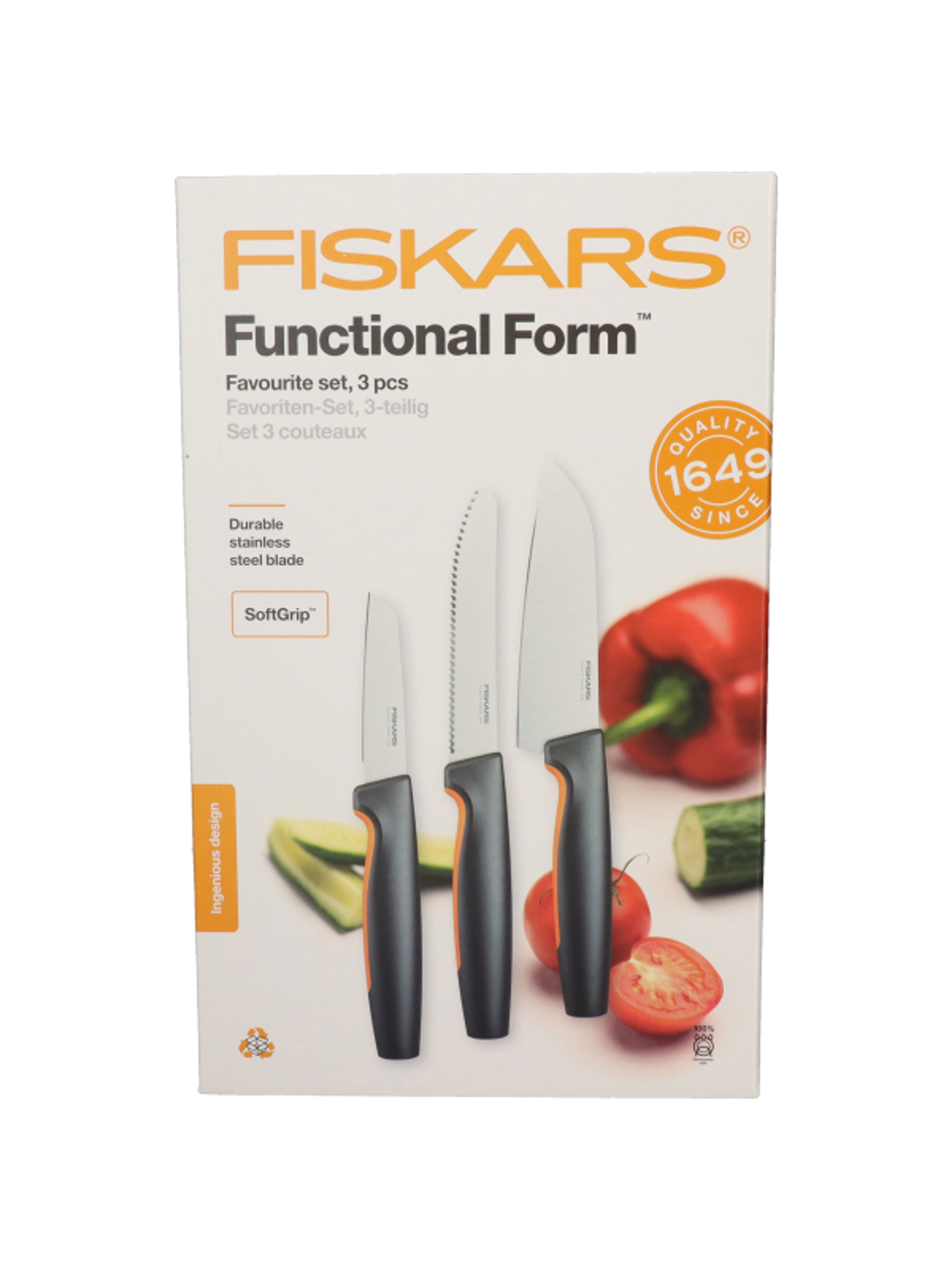 Fiskars Funcional Form Favourite 3 db-os kés készlet - 1 db