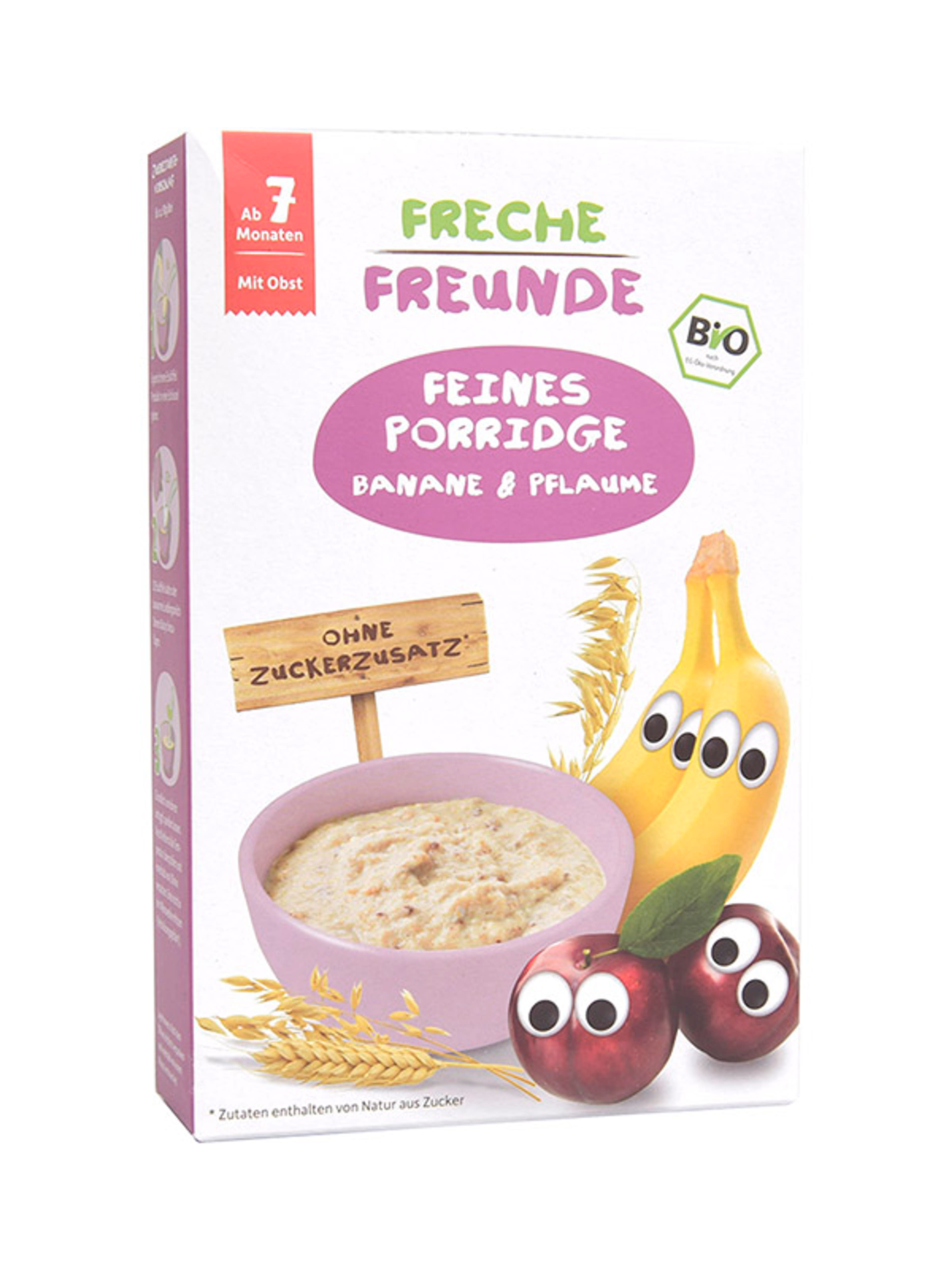 Freche Freunde teljes kiörlésű bio zabkása banán, szilva 7 hónapos kortól - 200 g