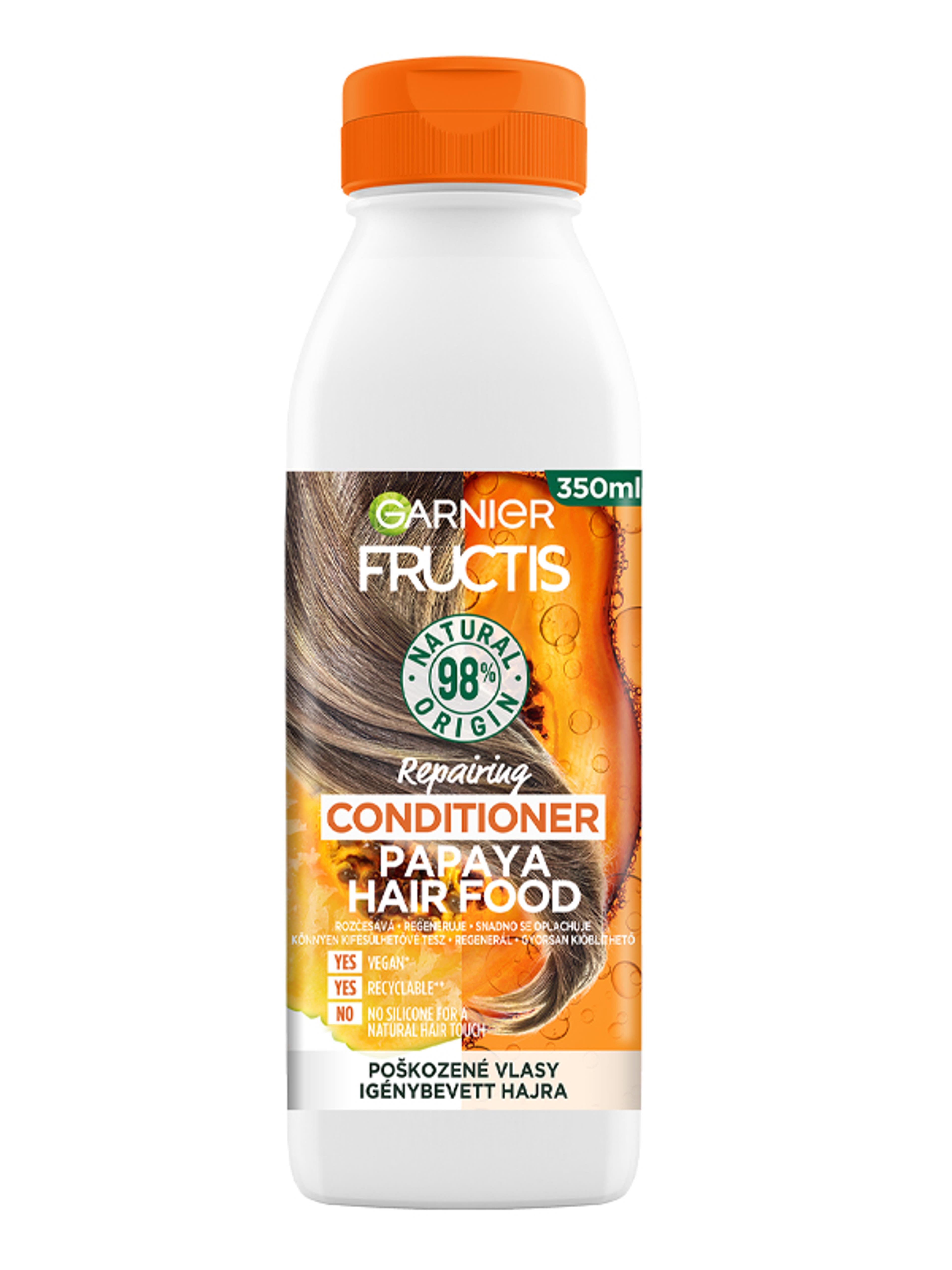 Garnier Fructis Hair Food Papaya regeneráló hajbalzsam - 350 ml