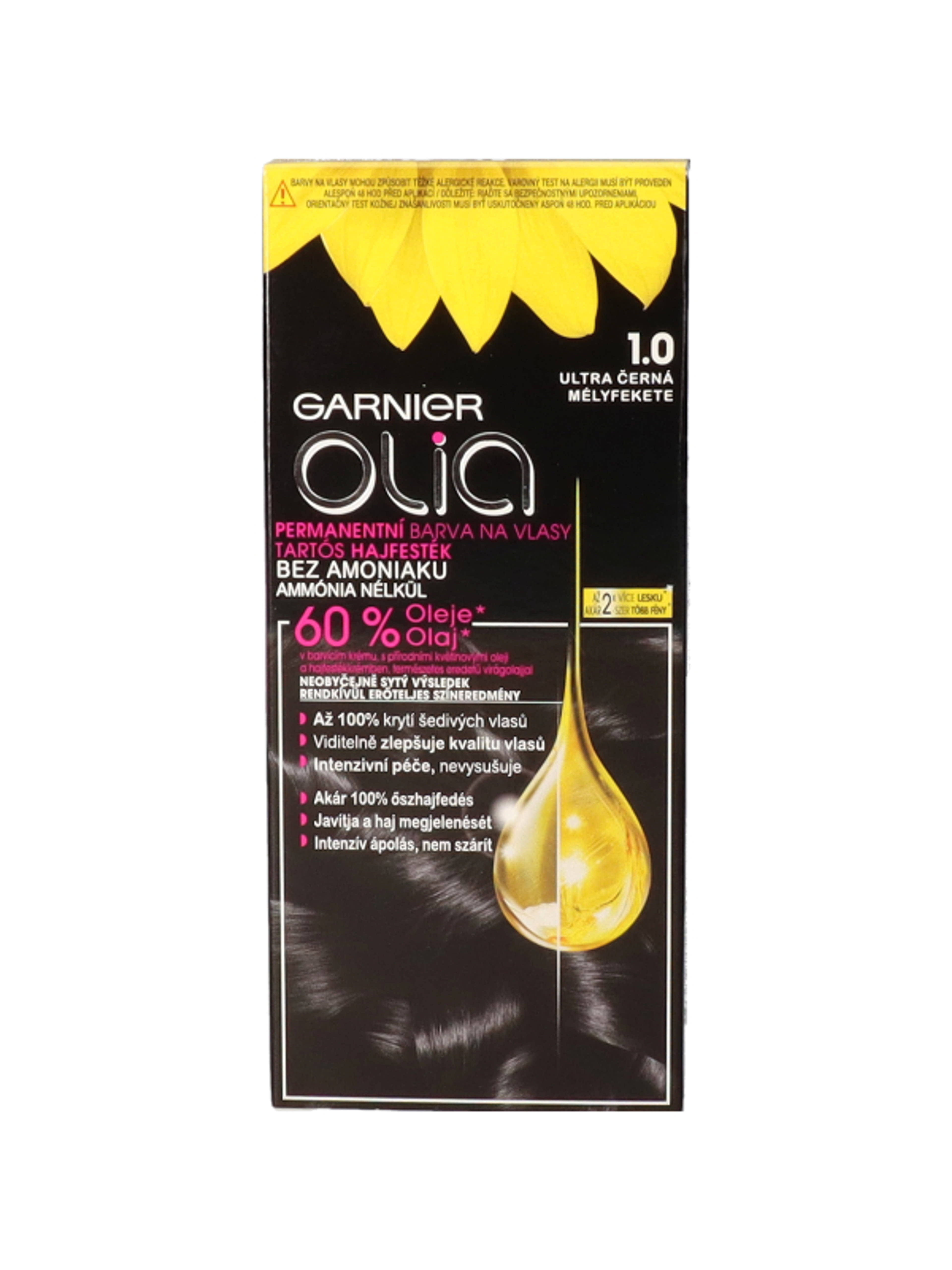 Garnier Olia tartós hajfesték 1.0 Mélyfekete - 1 db