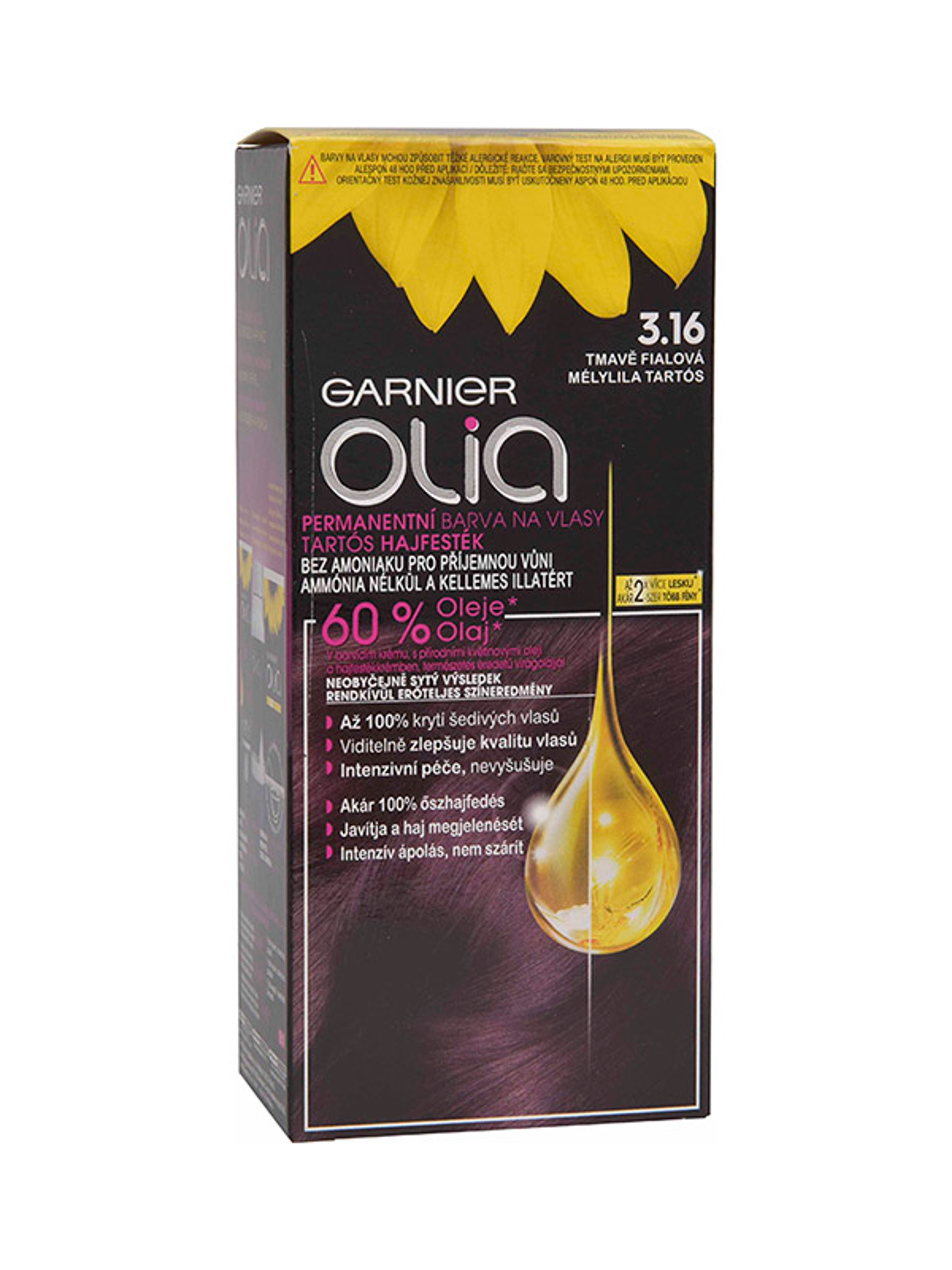 Garnier Olia tartós hajfesték 3.16 Mélylila tartós - 1 db