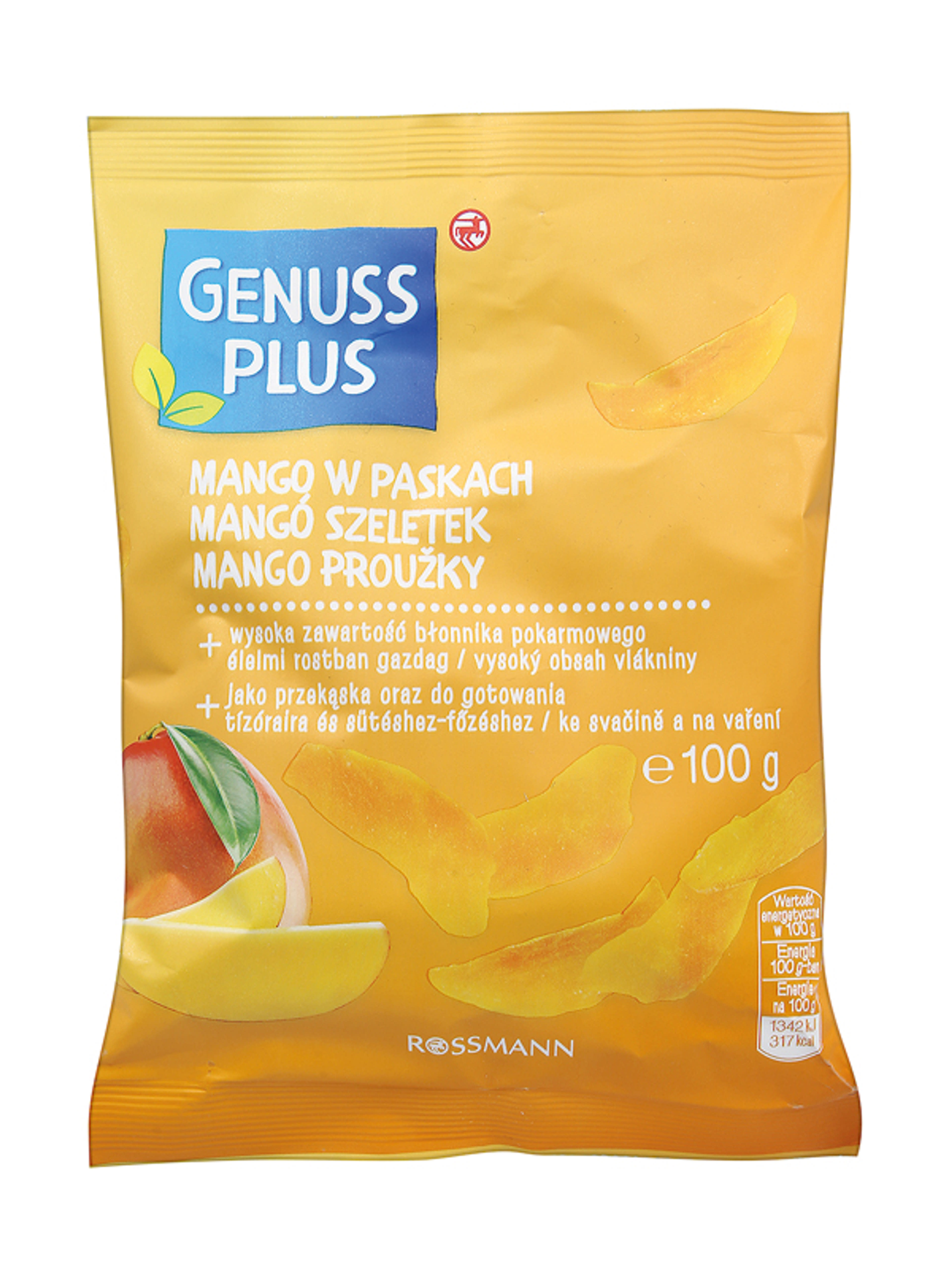Genuss Plus szárított mangó csíkok - 100 g
