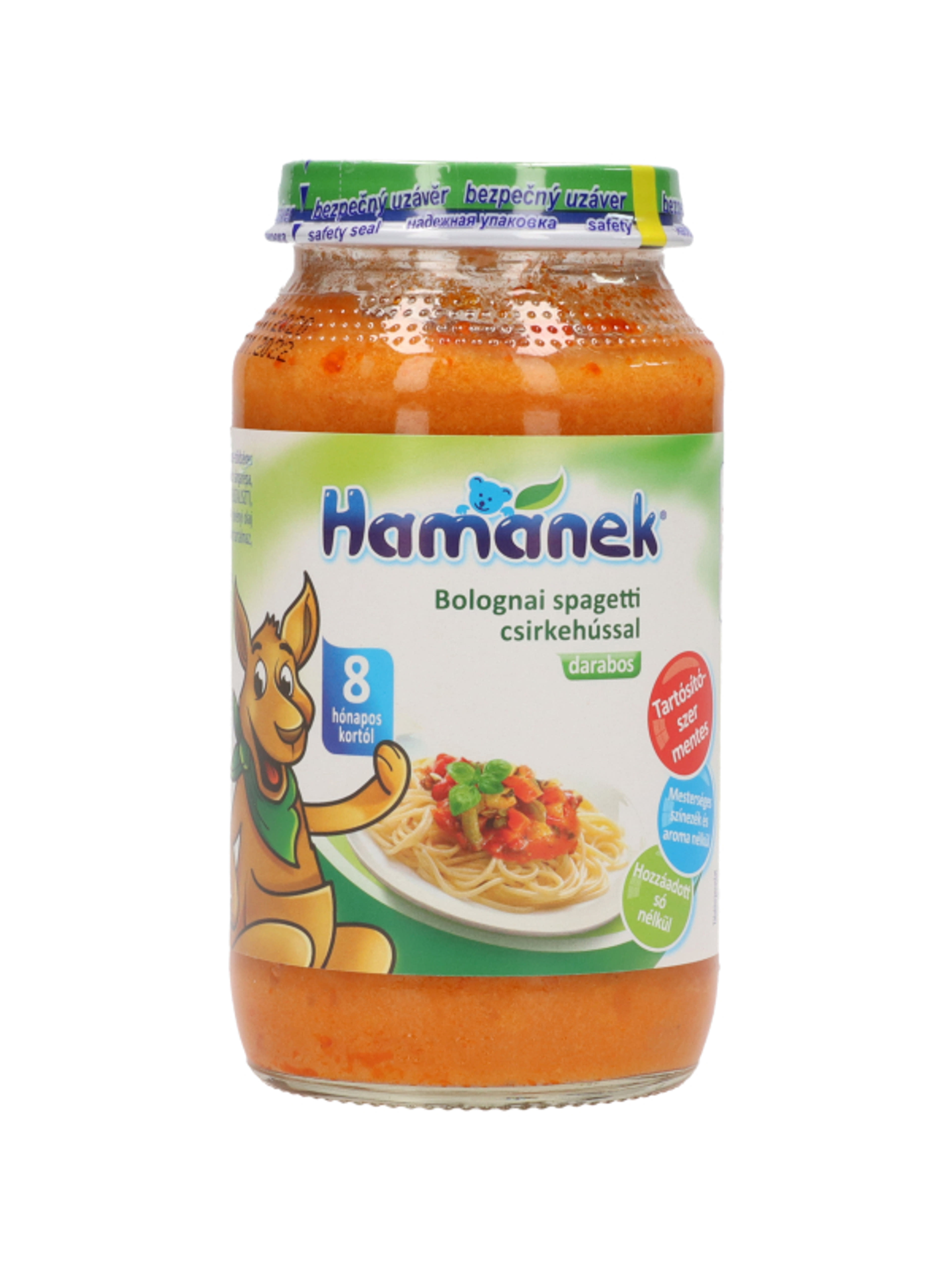 Hamánek Bébiétel Bolognai Spagetti Csirkehússal 8 Hónapos Kortól - 230 g