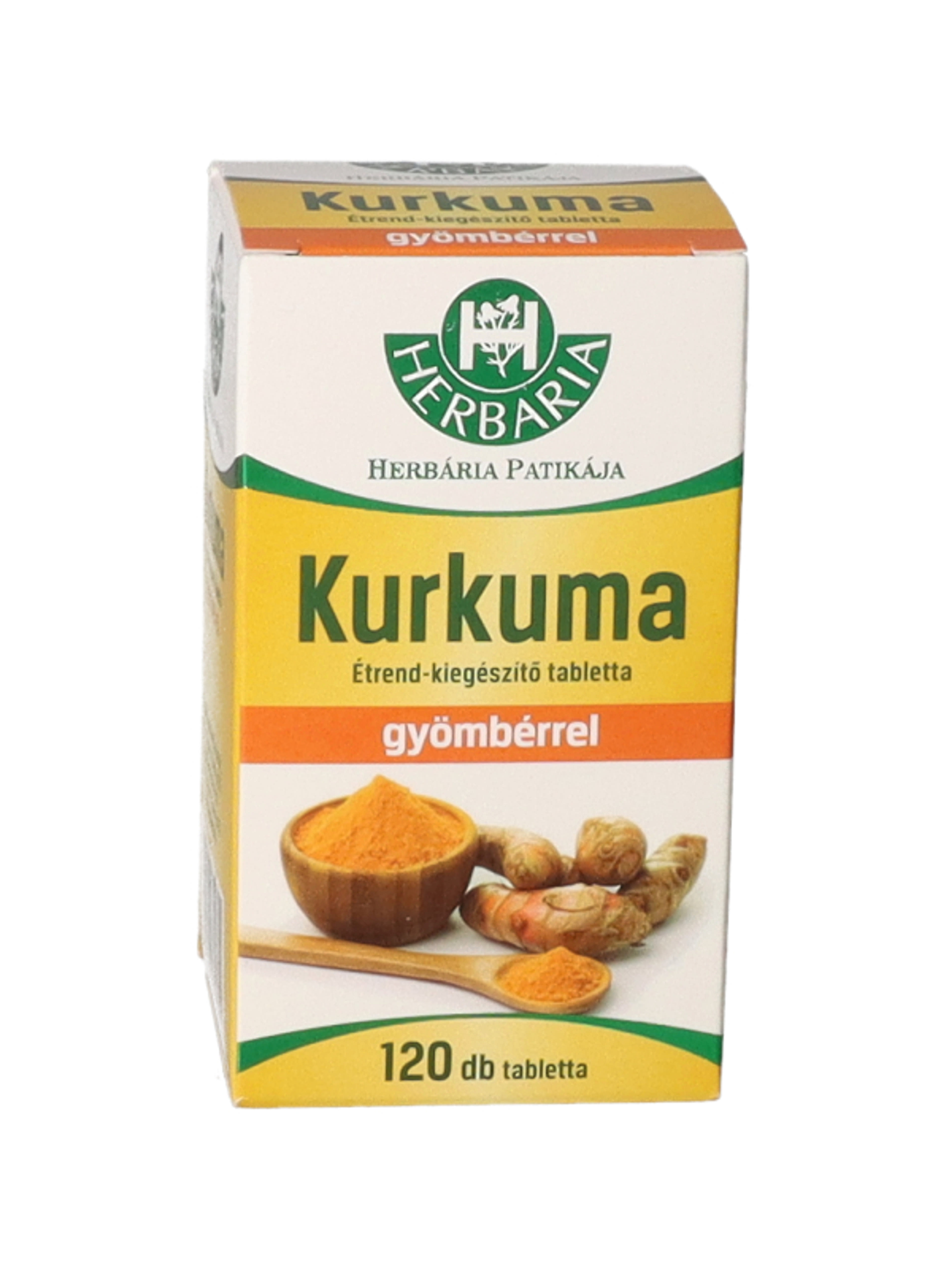 Herbária Kurkuma Gyömbérrel Tabletta - 120 db-1