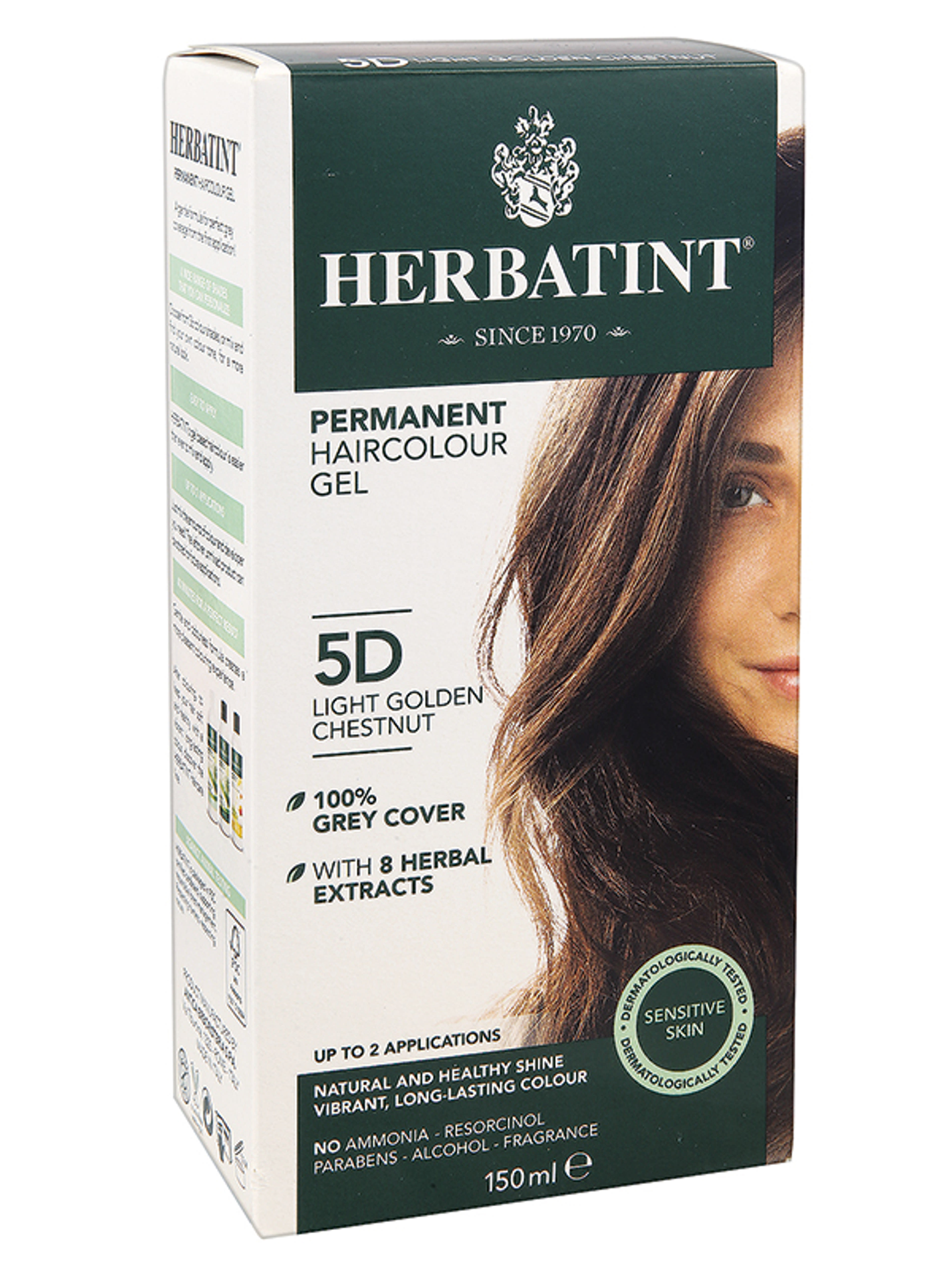 Herbatint Növényi Tartós hajfesték 5D világos arany gesztenye - 1 db-1