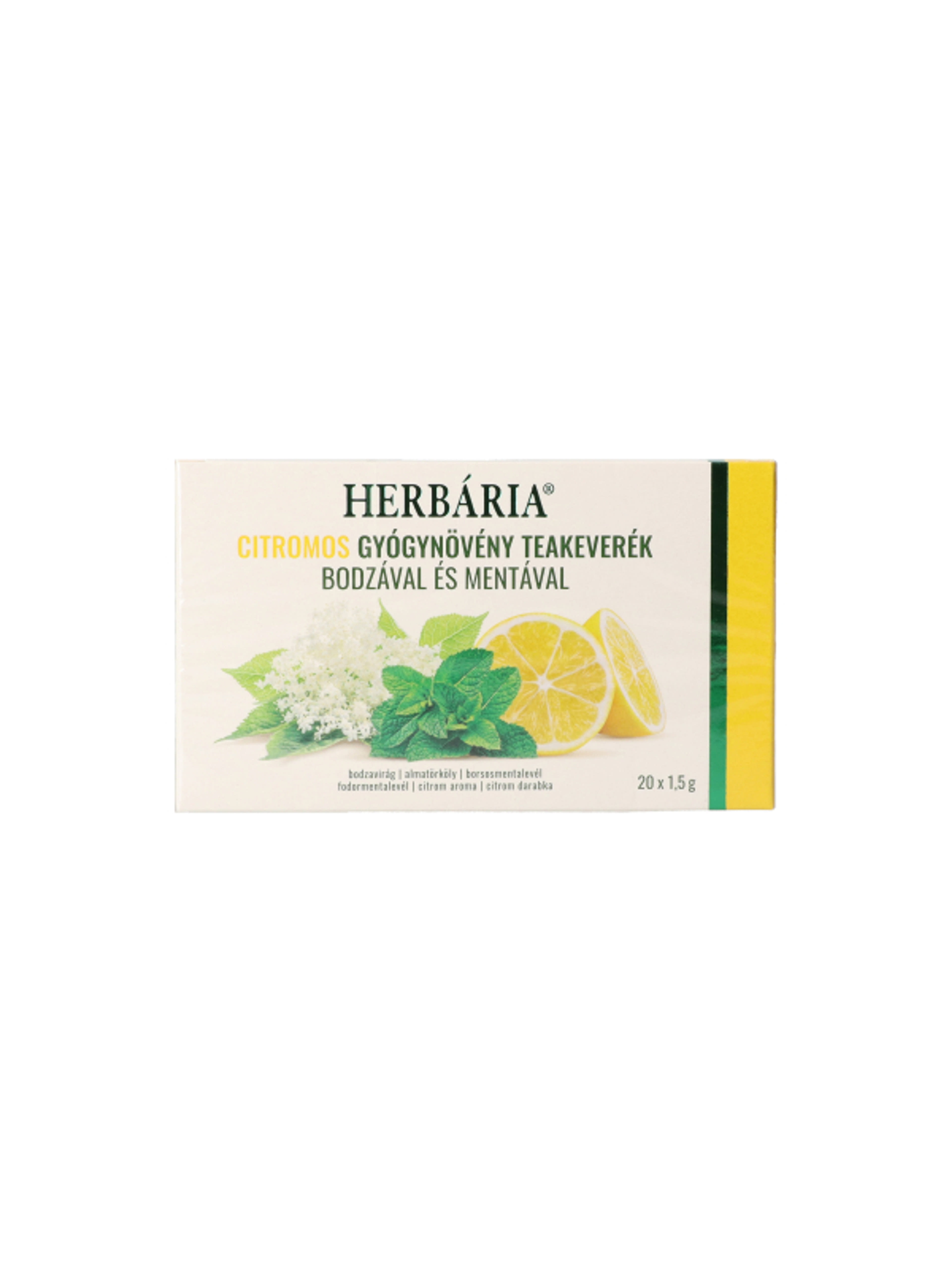 Herbavita citromos gyógynövény tea bodza,menta - 30 g
