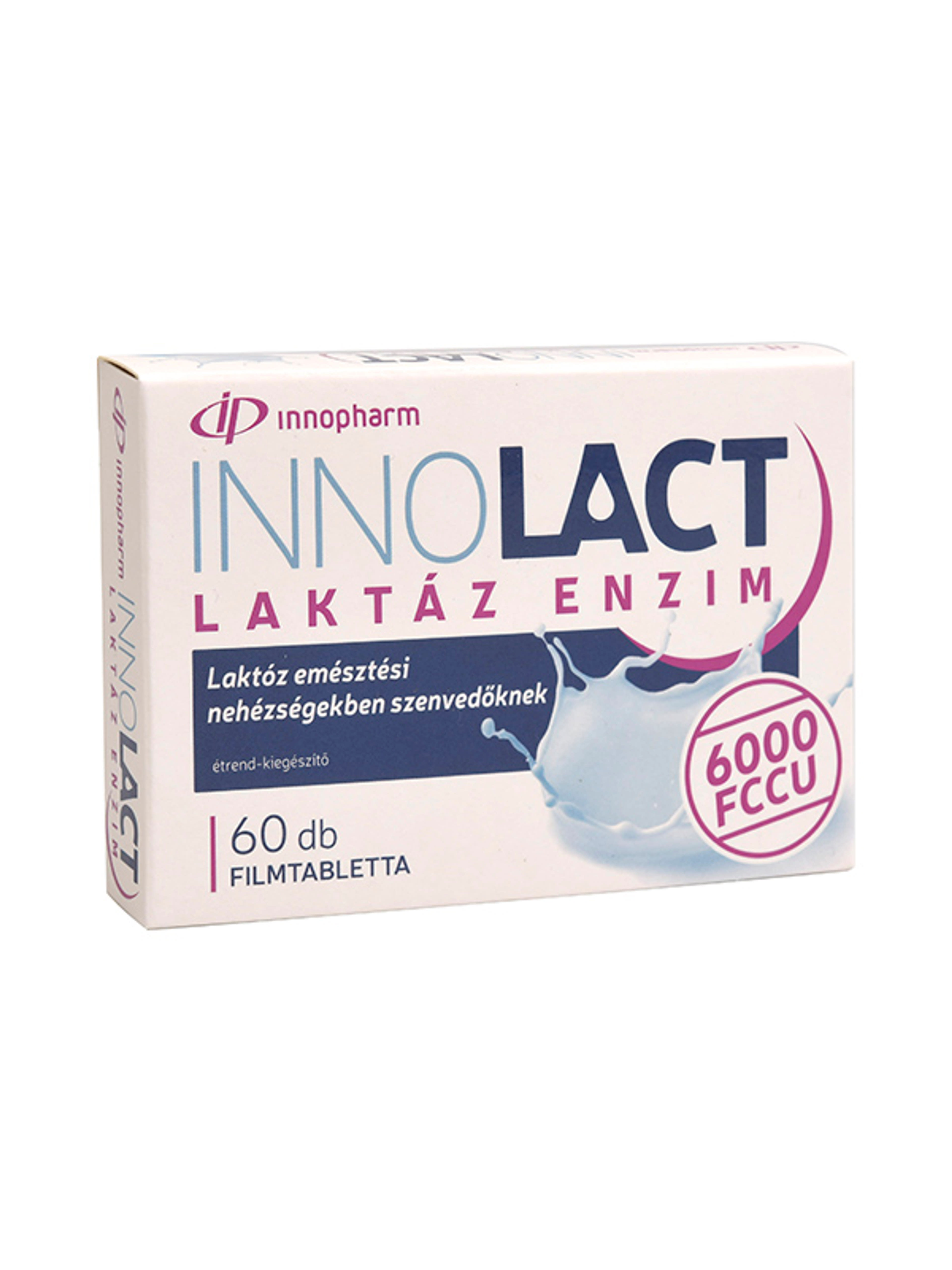 Innopharm Innolact Laktáz enzim 6000 FCCU étrend-kiegészítő filmtabletta - 60 db