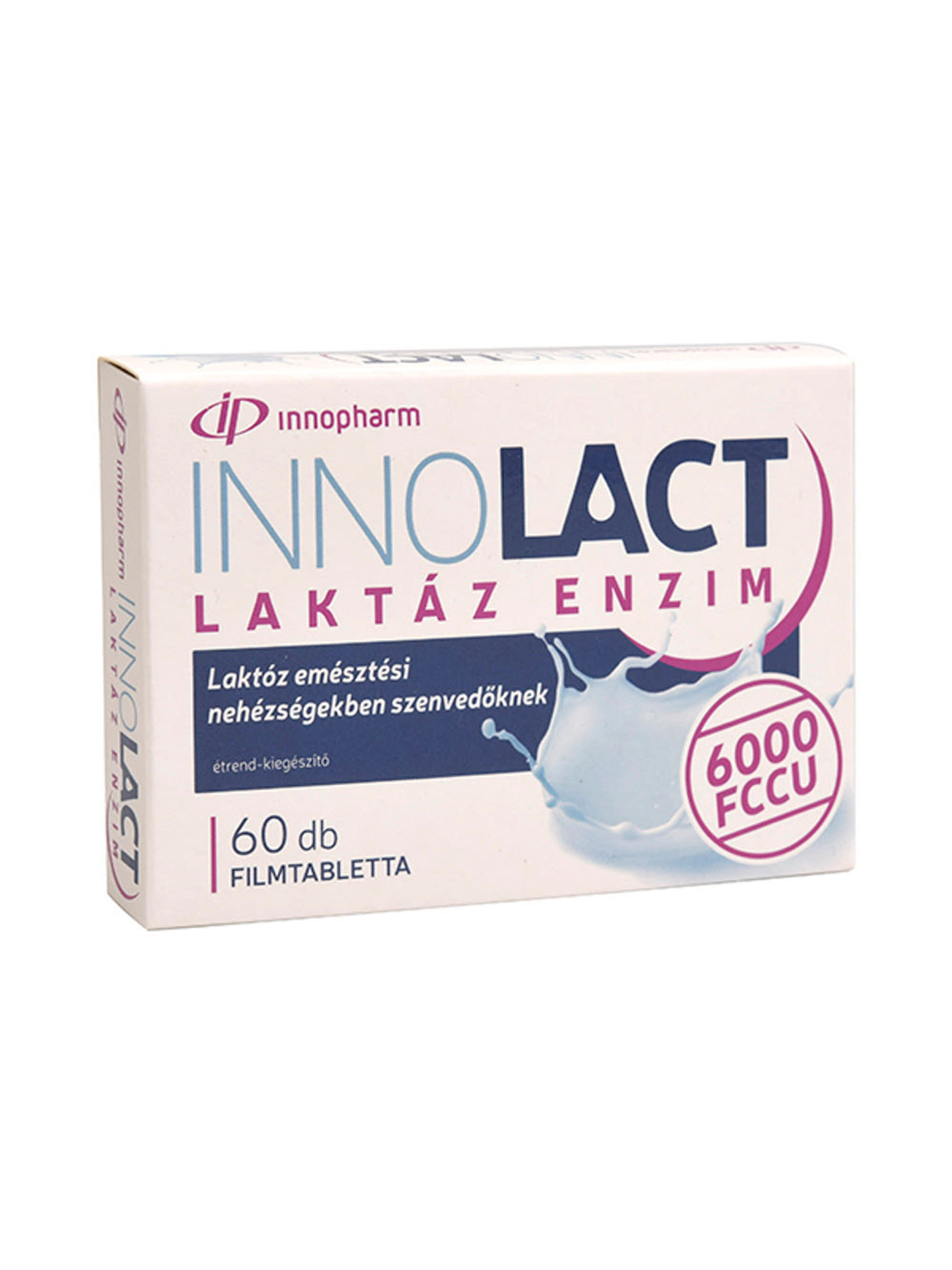 Innopharm Innolact Laktáz enzim 6000 FCCU étrend-kiegészítő filmtabletta - 60 db