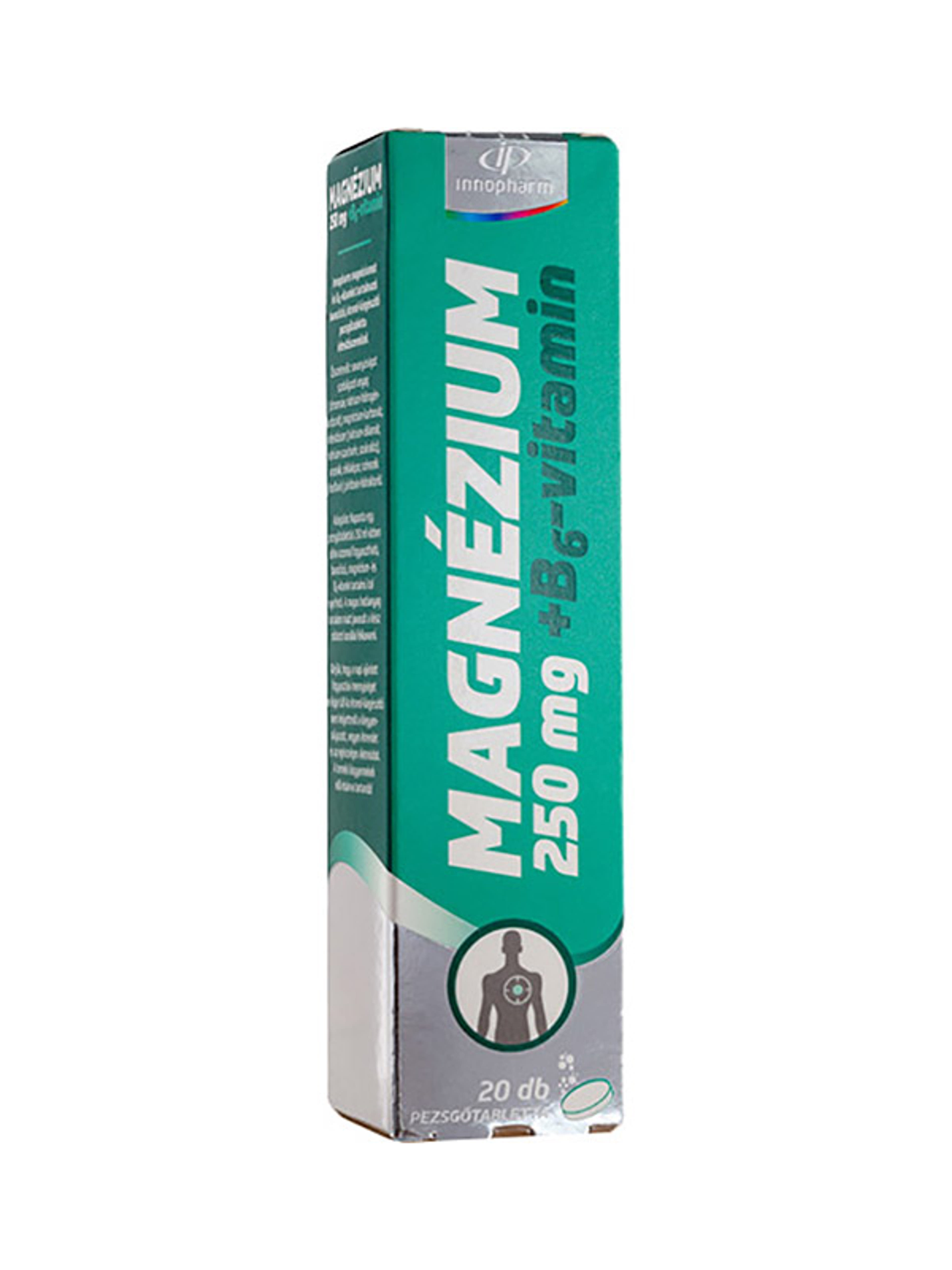 InnoPharm Magnézium 250 mg + B6-vitamin pezsgőtabletta - 20 db