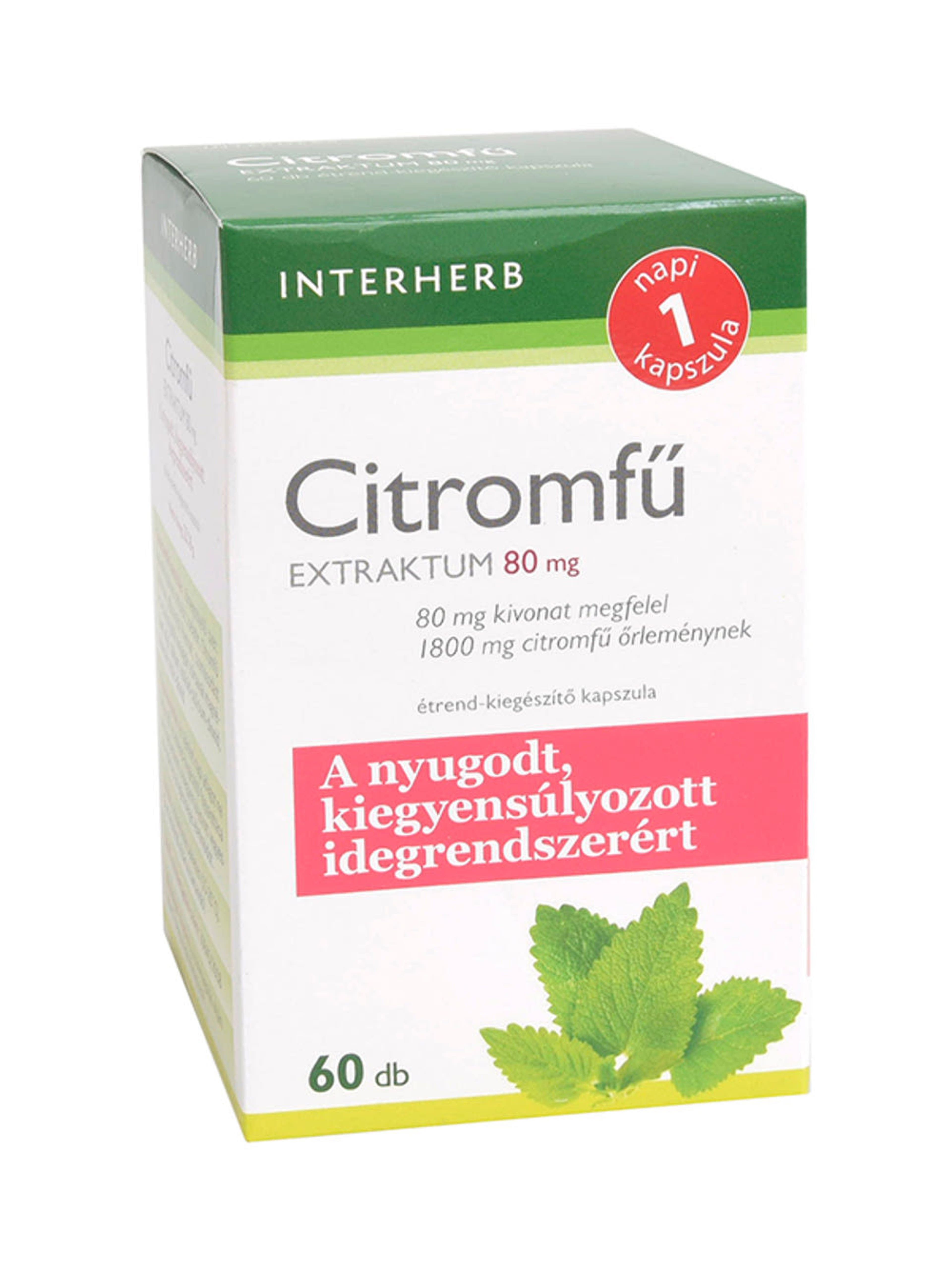 Interherb napi 1 citromfű extraktum - 60 db