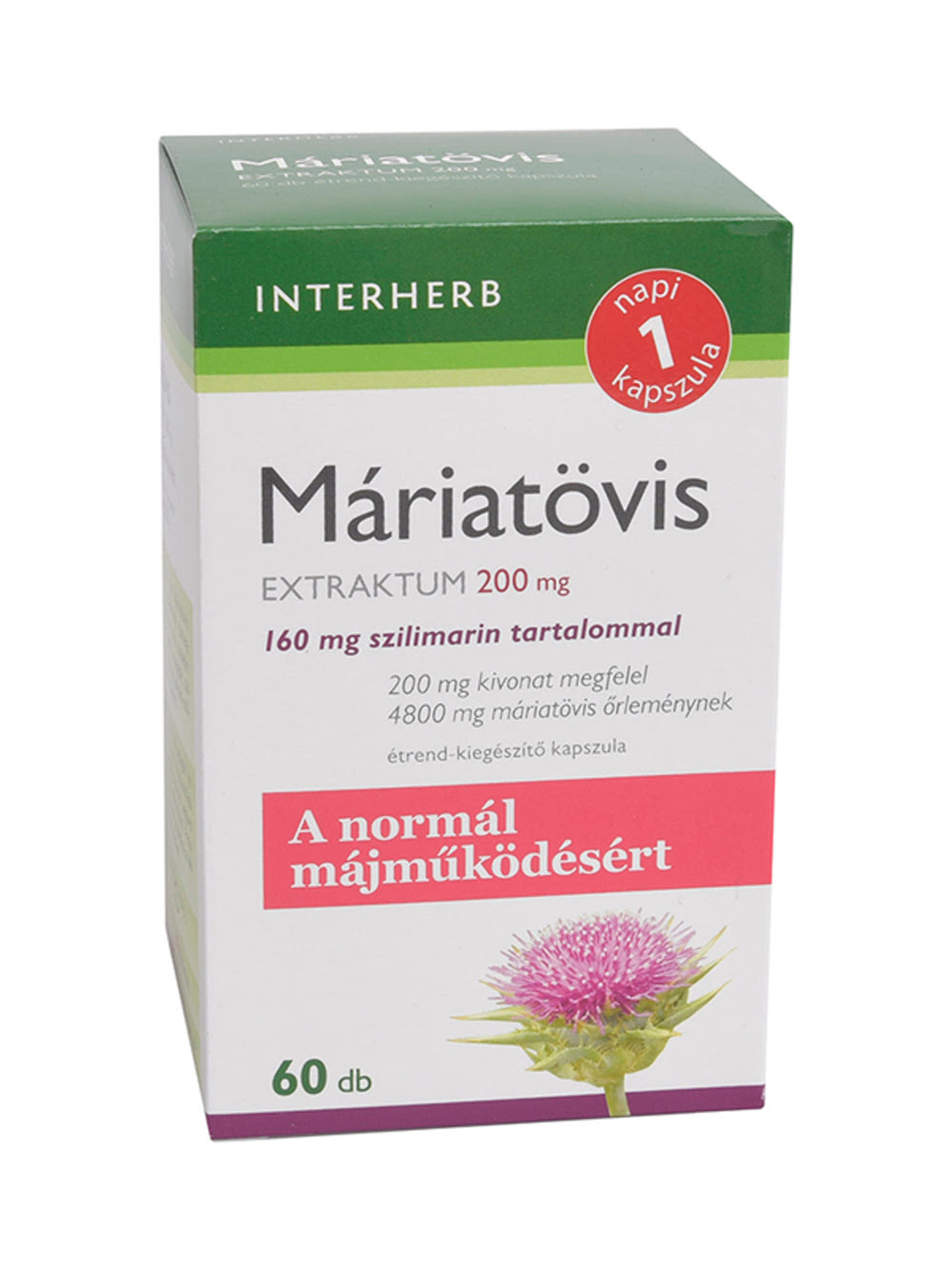 Interherb napi 1 máriatövis extraktum - 60 db