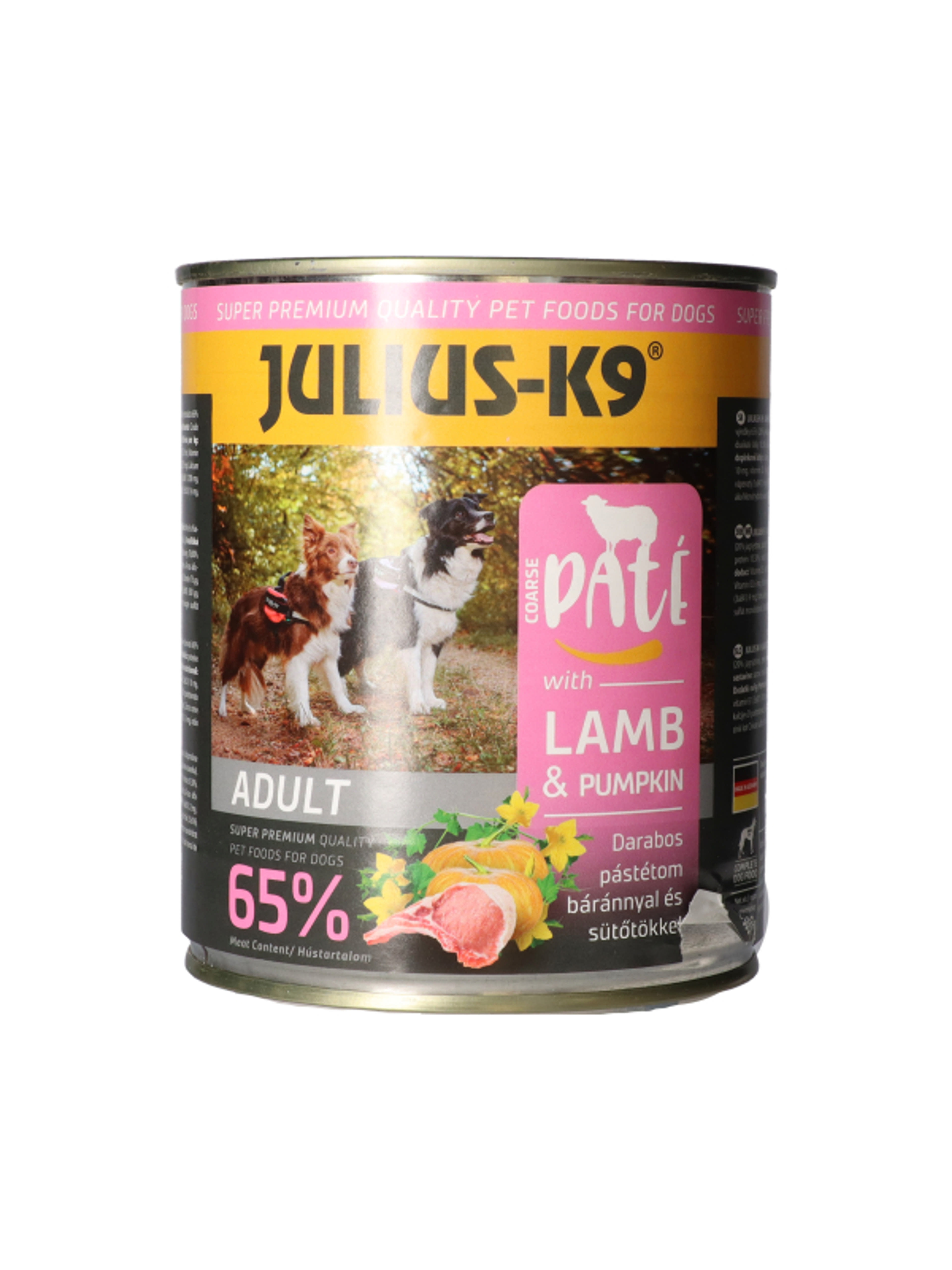 Julius-K9 konzerv kutyáknak, bárány-sütőtök - 800 g-1